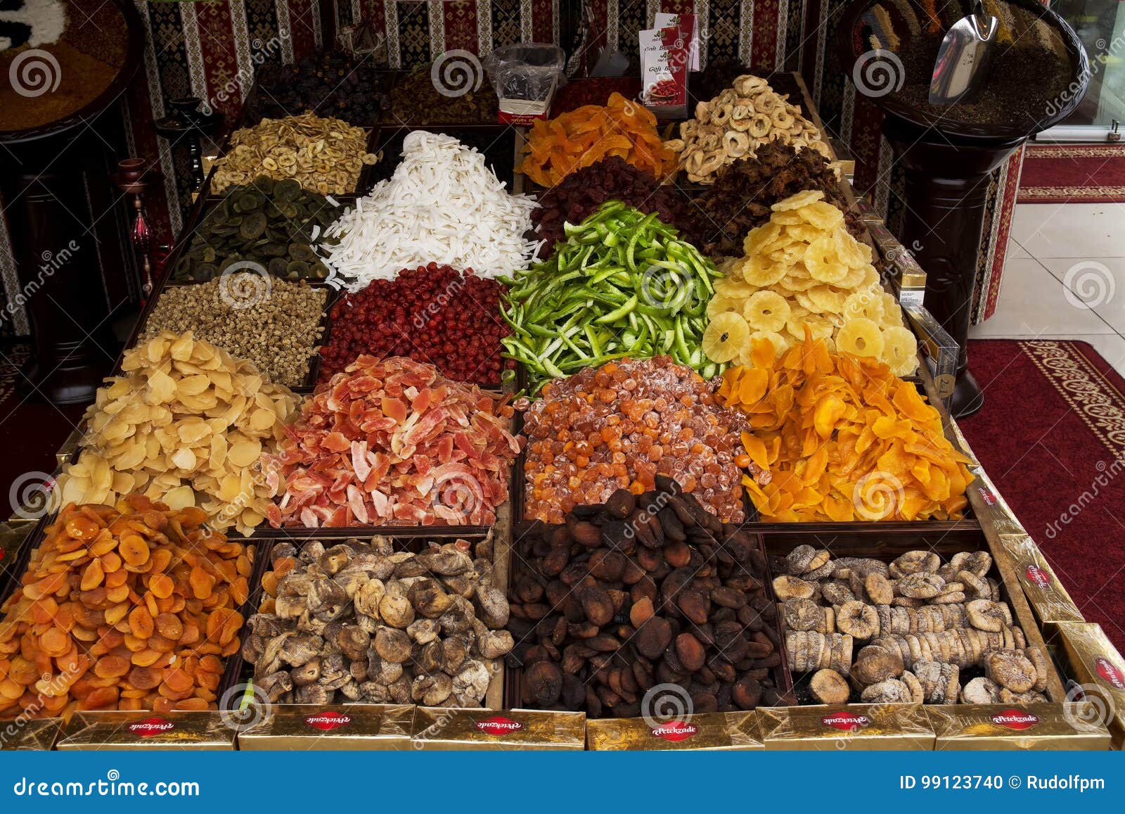 Dried Fruits in a Market in Side Turkey Stock Photo Image of
