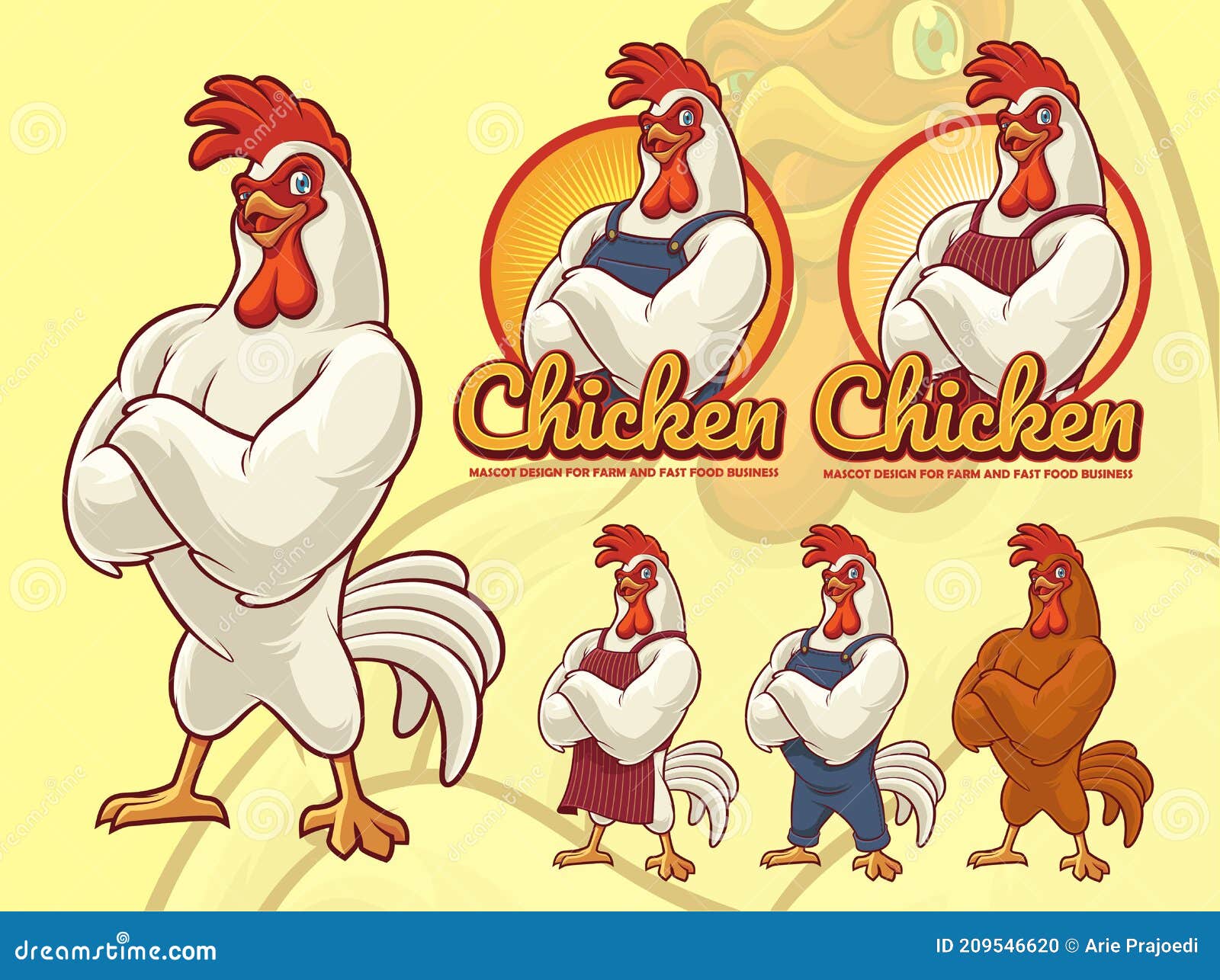Chicken cartoon characters stock illustration. Illustration of emoji -  209546620