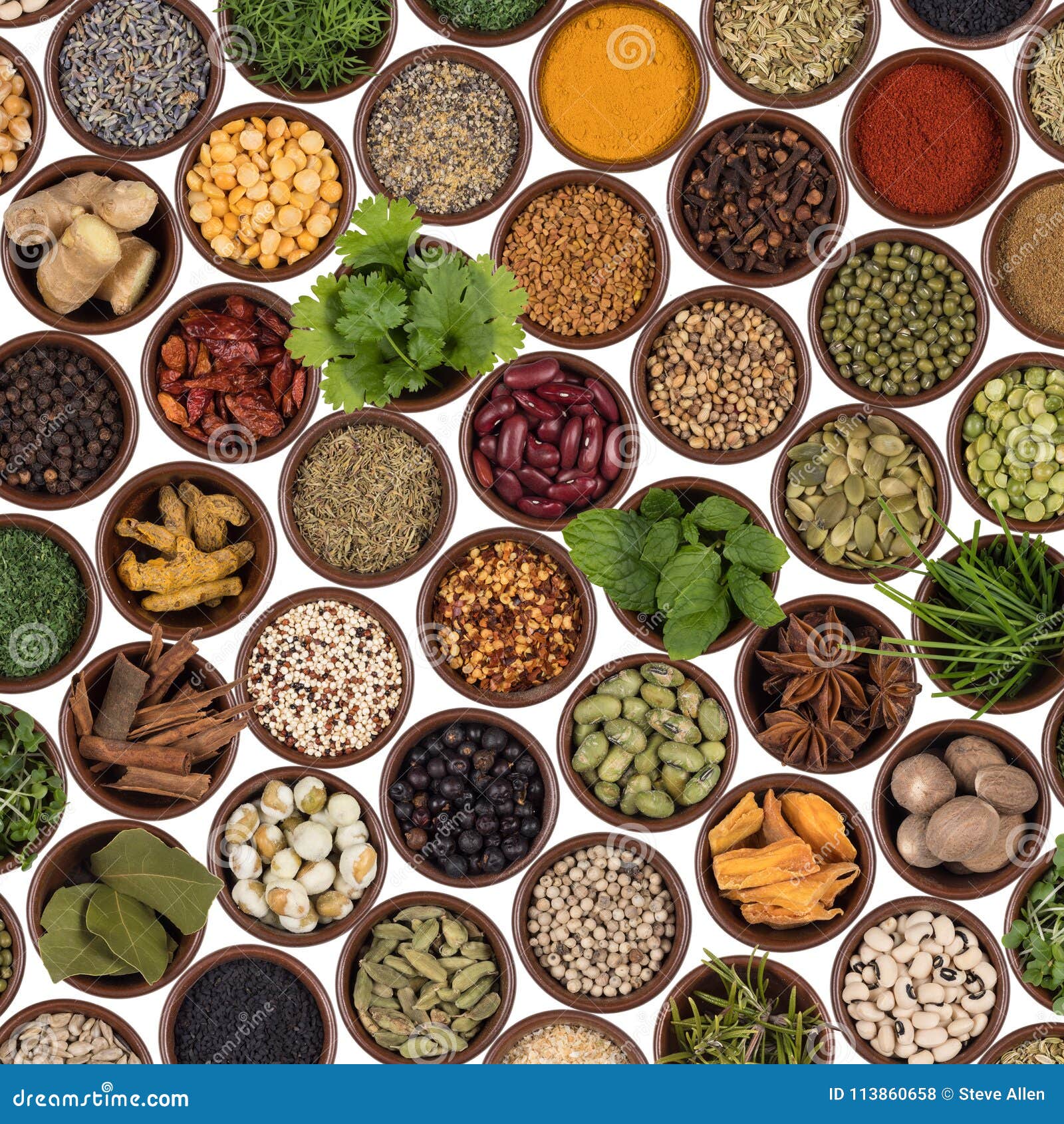 Selection of Cooking Ingredients - Flavor and Seasoning Stock Photo