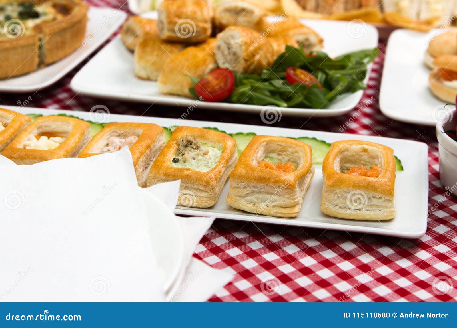 Party food stock photo. Image of pork, puff, gourmet - 115118680