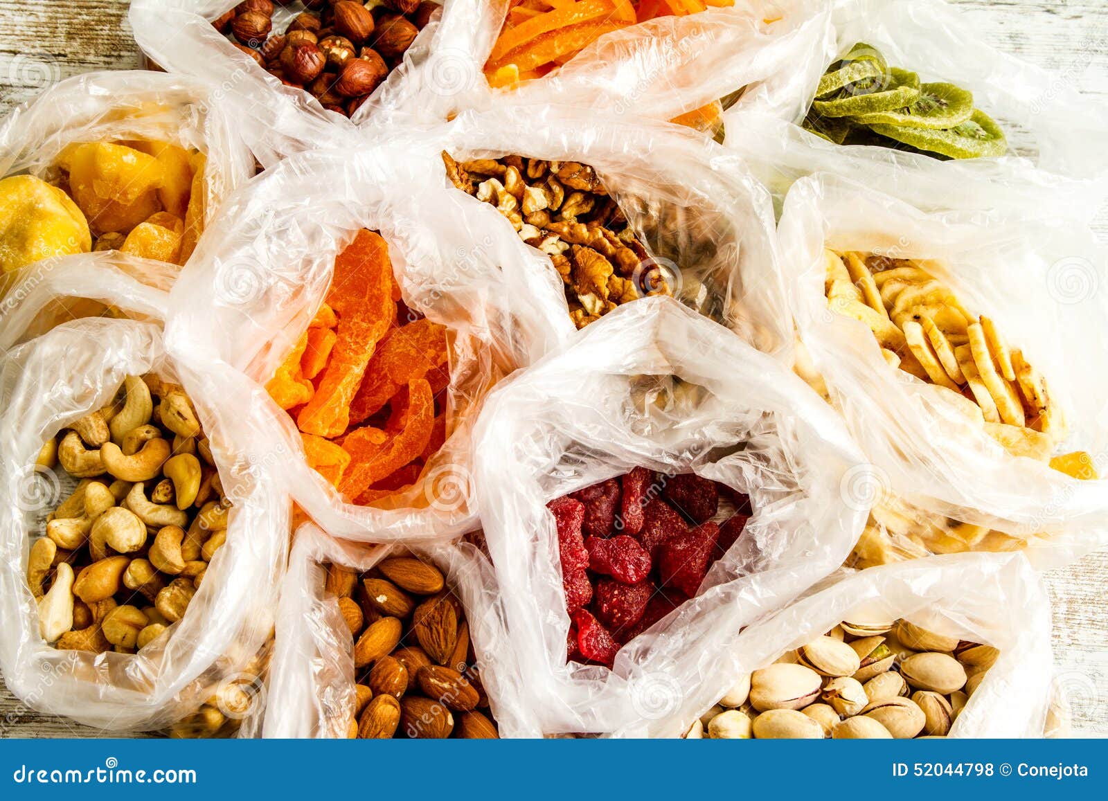 Selection of Dried Fruits in Bags Stock Photo Image of mixed, kernels