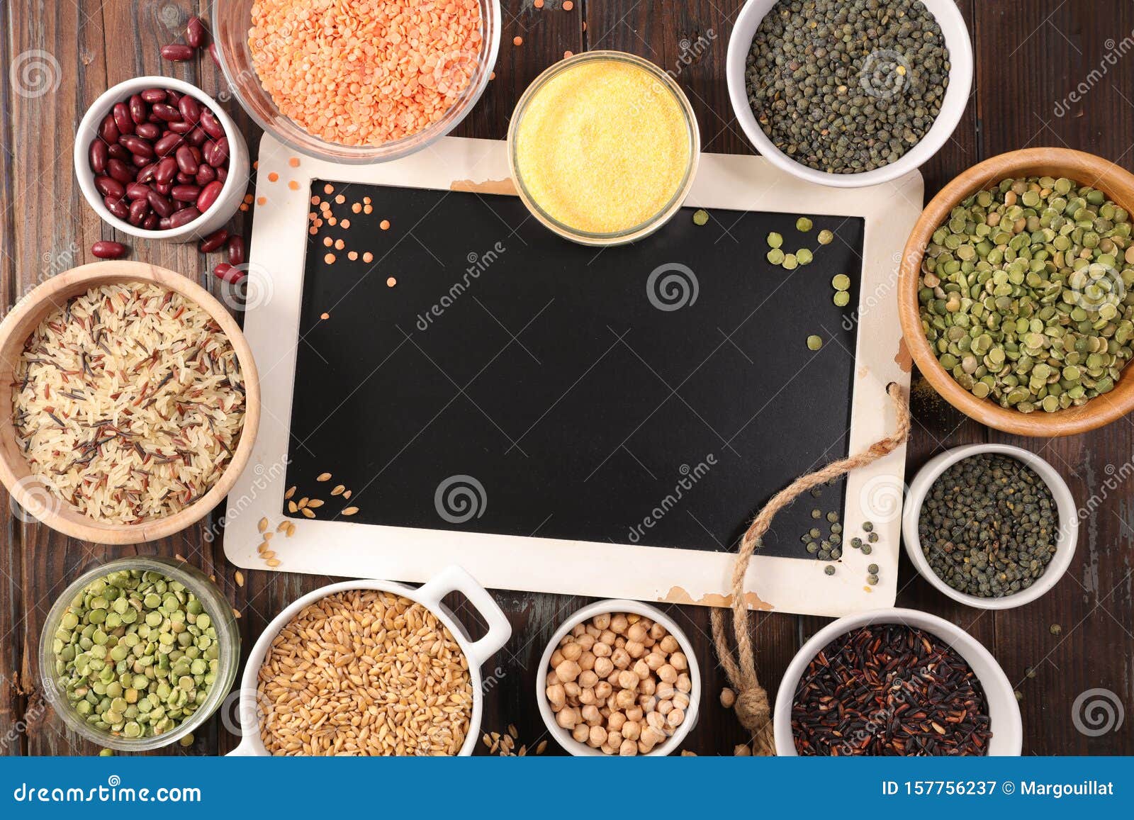 Selection of Raw Grain and Legume Stock Image Image of bulgur