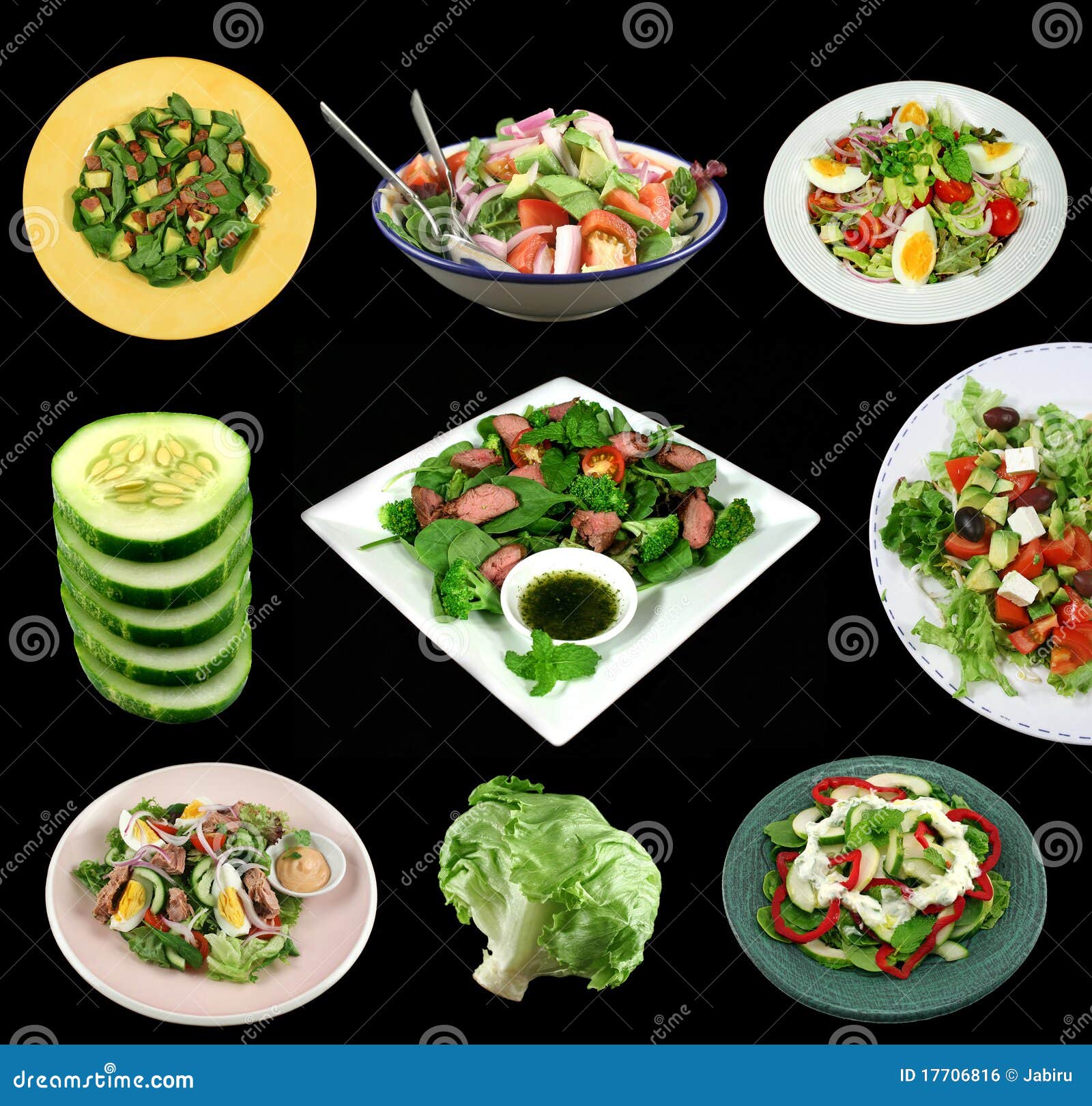 selection of salads