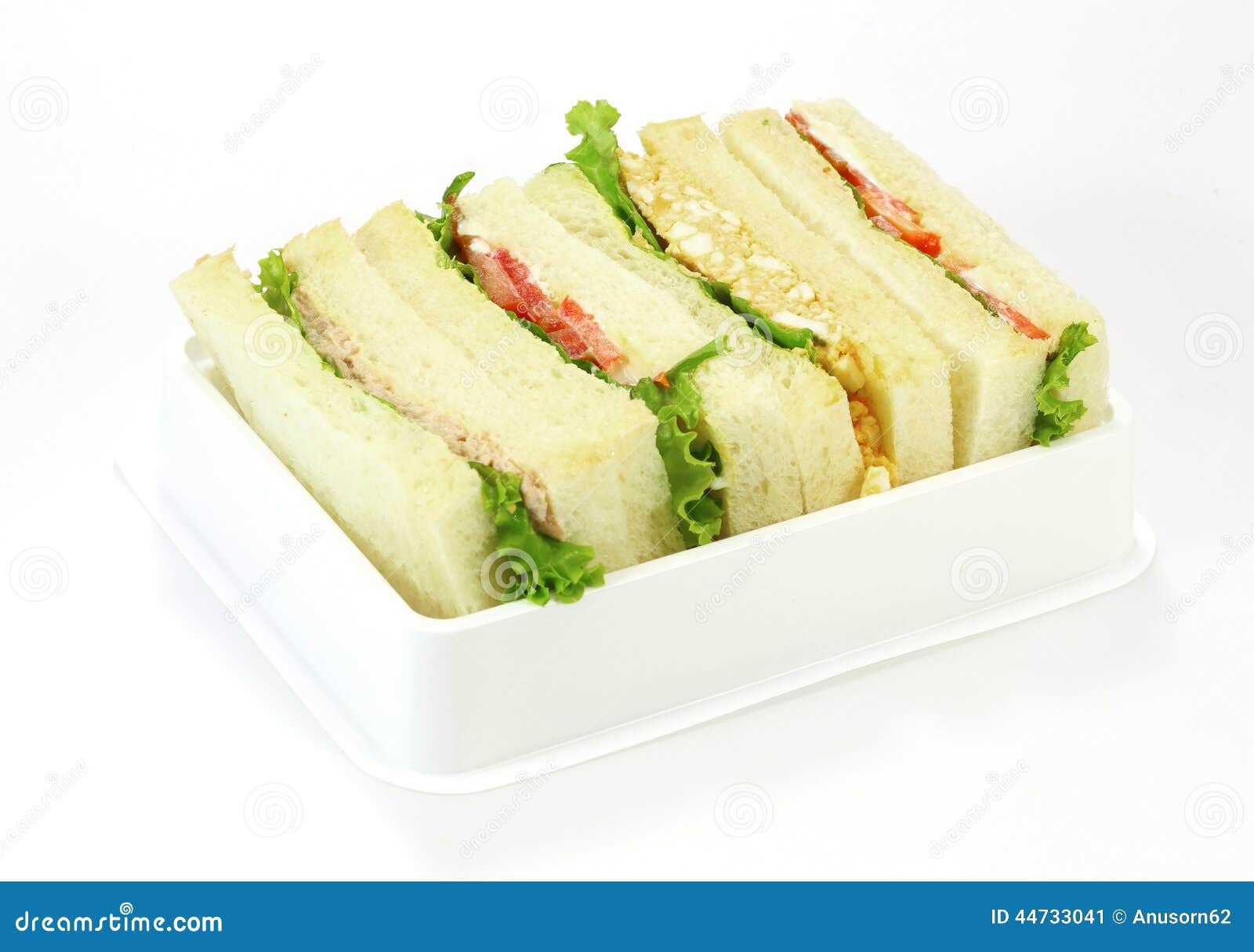 A Selection of Sandwiches with Various Fillings Stock Image - Image of