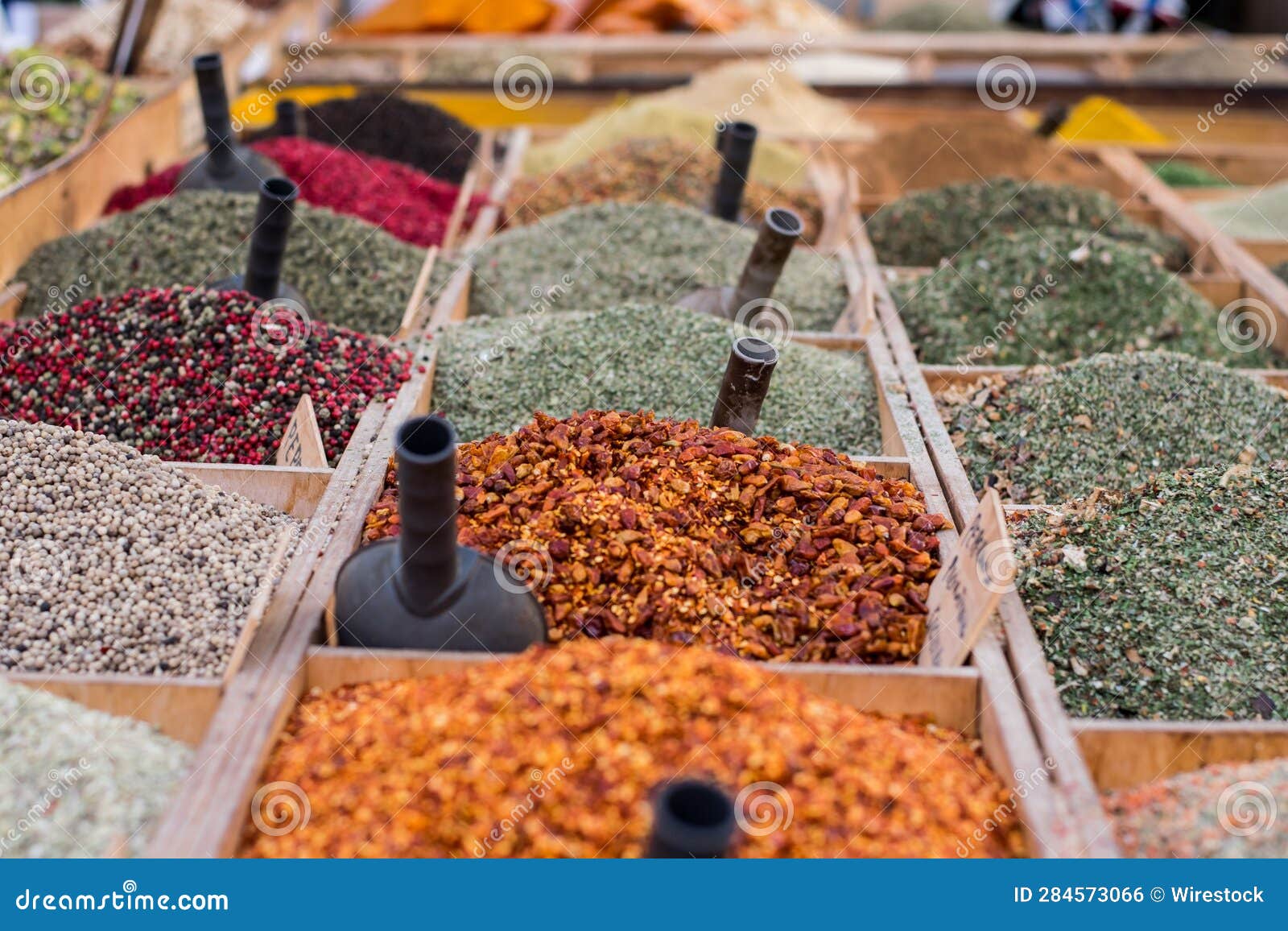 A Selection of Spices and Herbs Available for Sale at the Local Street ...