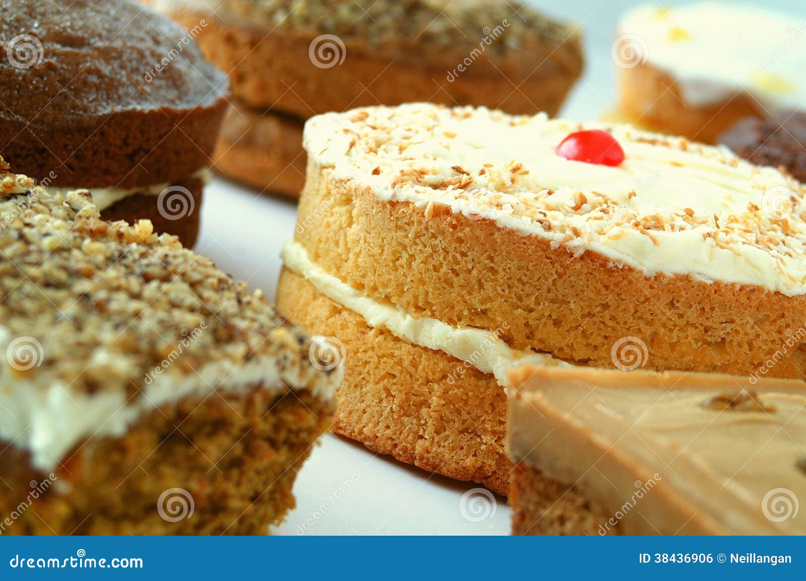 Selection of Traditional Cakes Stock Photo Image of indulge, carrot