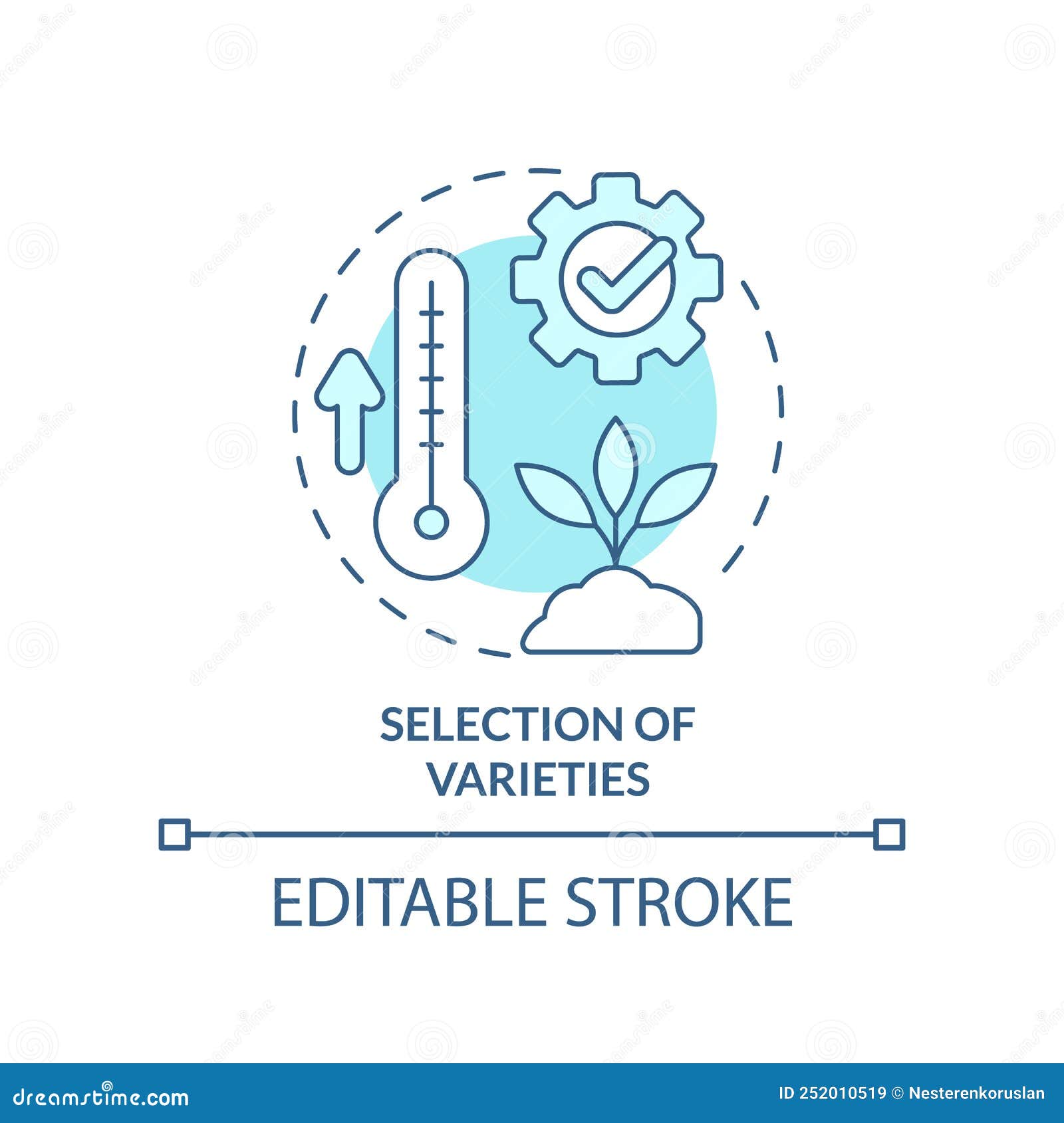 selection of varieties turquoise concept icon