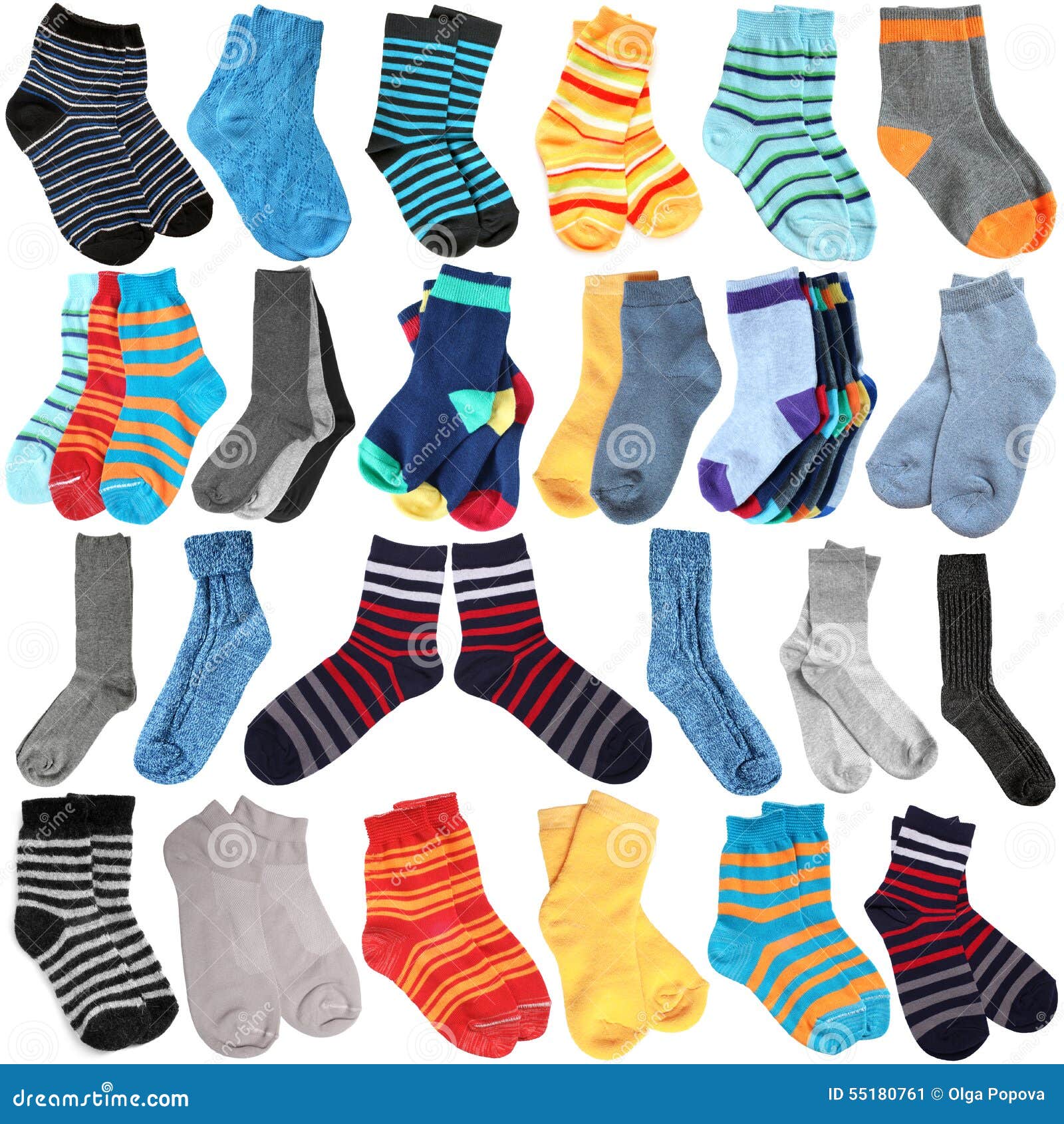 Selection of various socks stock image. Image of hosiery - 55180761