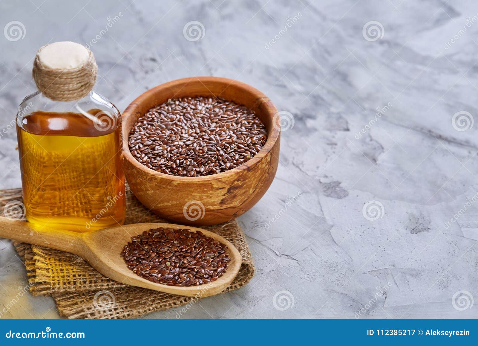 Close-up Selective Focus Healthy Flax Seed on White Textured Background ...