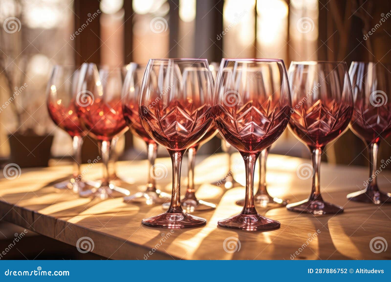 Selective Focus on Drying Wine Glasses Stock Photo Image of celebration, drying 287886752