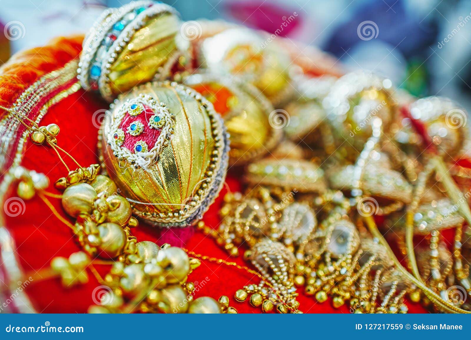 Selective Focus of Coconut Decoration in Gold for Indian Wedding Stock  Image - Image of ceremony, coconut: 127217559