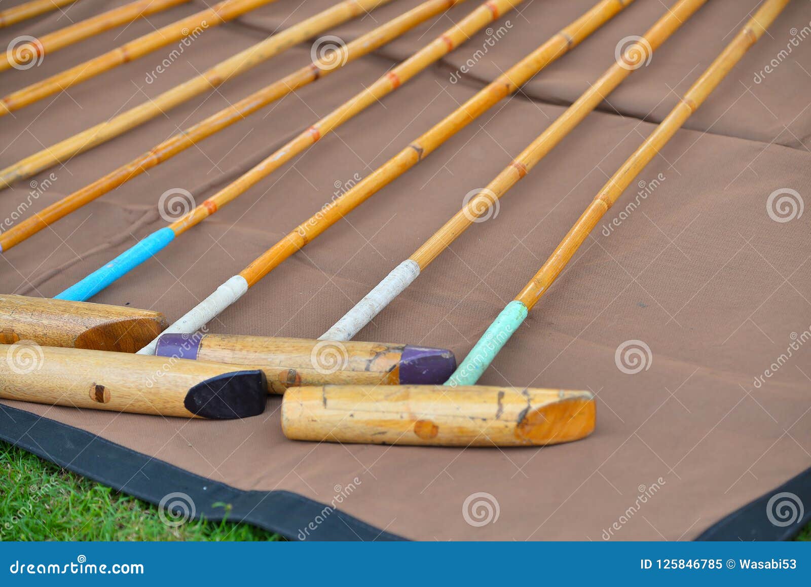 The Polo Mallet on Begin Horse Polo Games. Stock Image Image of horse