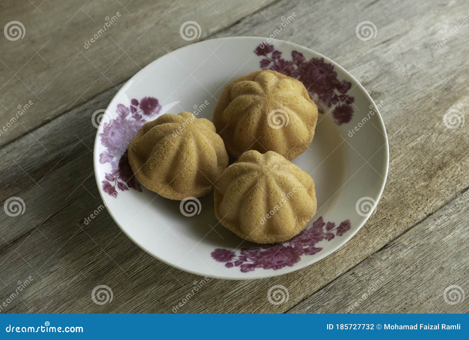 Selective Focus Of Sponge Cake Or Kuih Bahulu. A 