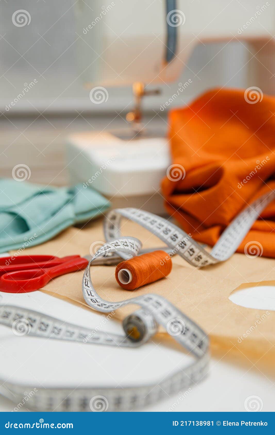 Tailor Workplace Female Hands Making Markings On Garment Details