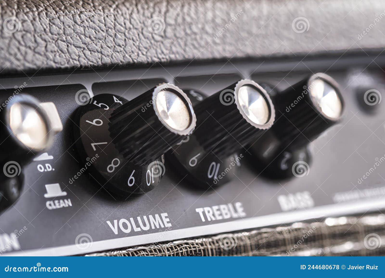 Selective Focus of the Volume, Treble and Bass Control Knobs of a
