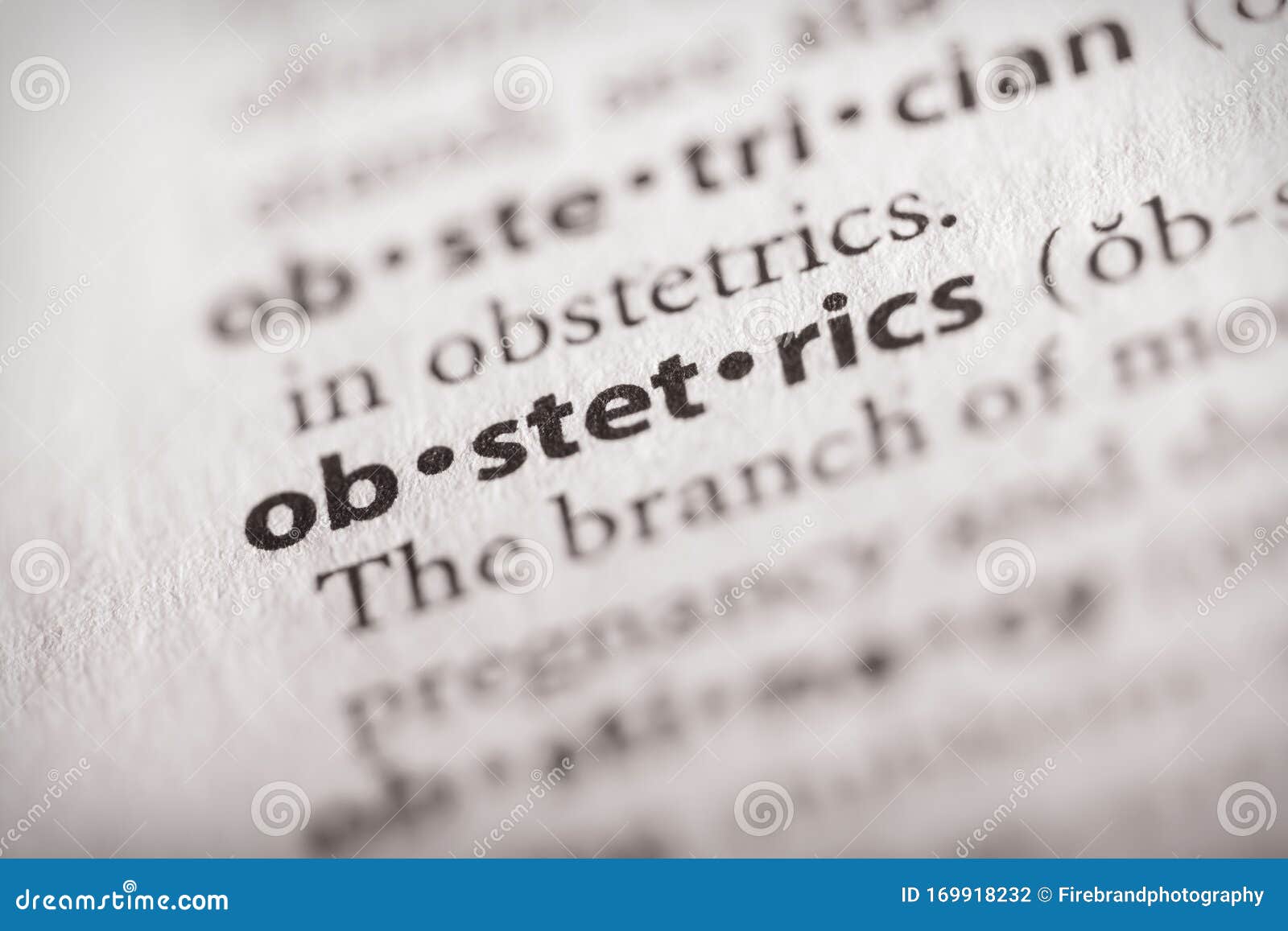 dictionary word series - obstetrics