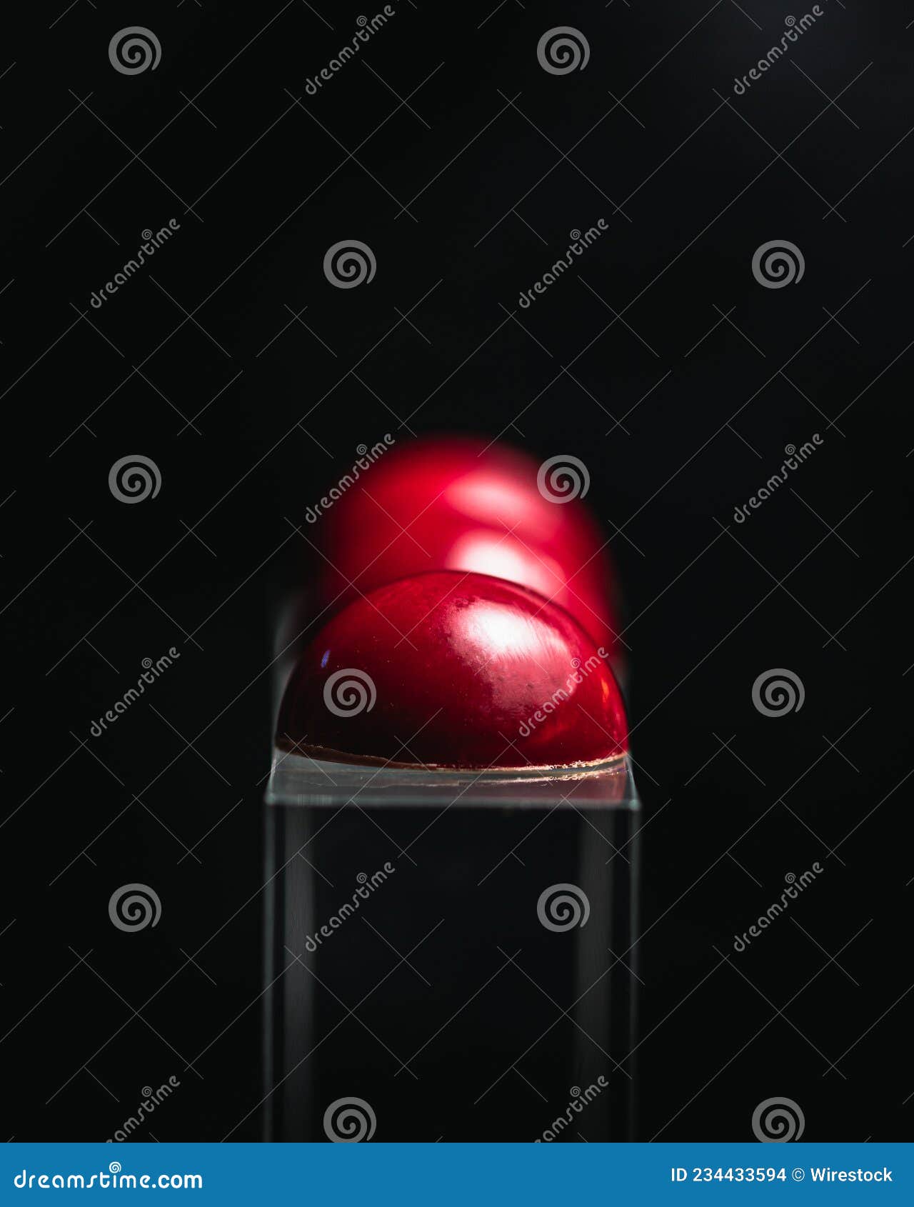 Selective of a Line of Halfcut Rubber Balls Stock Photo Image of