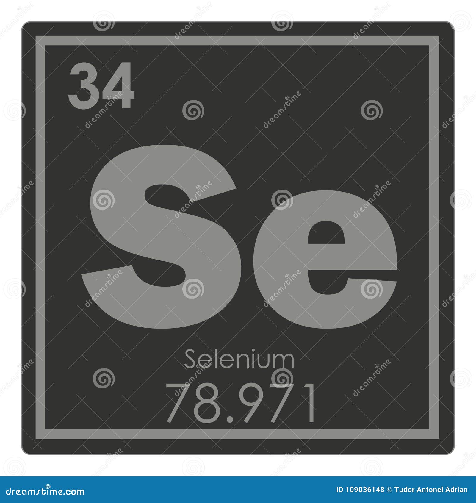 Selenium chemical element stock illustration. Illustration of periodic 109036148
