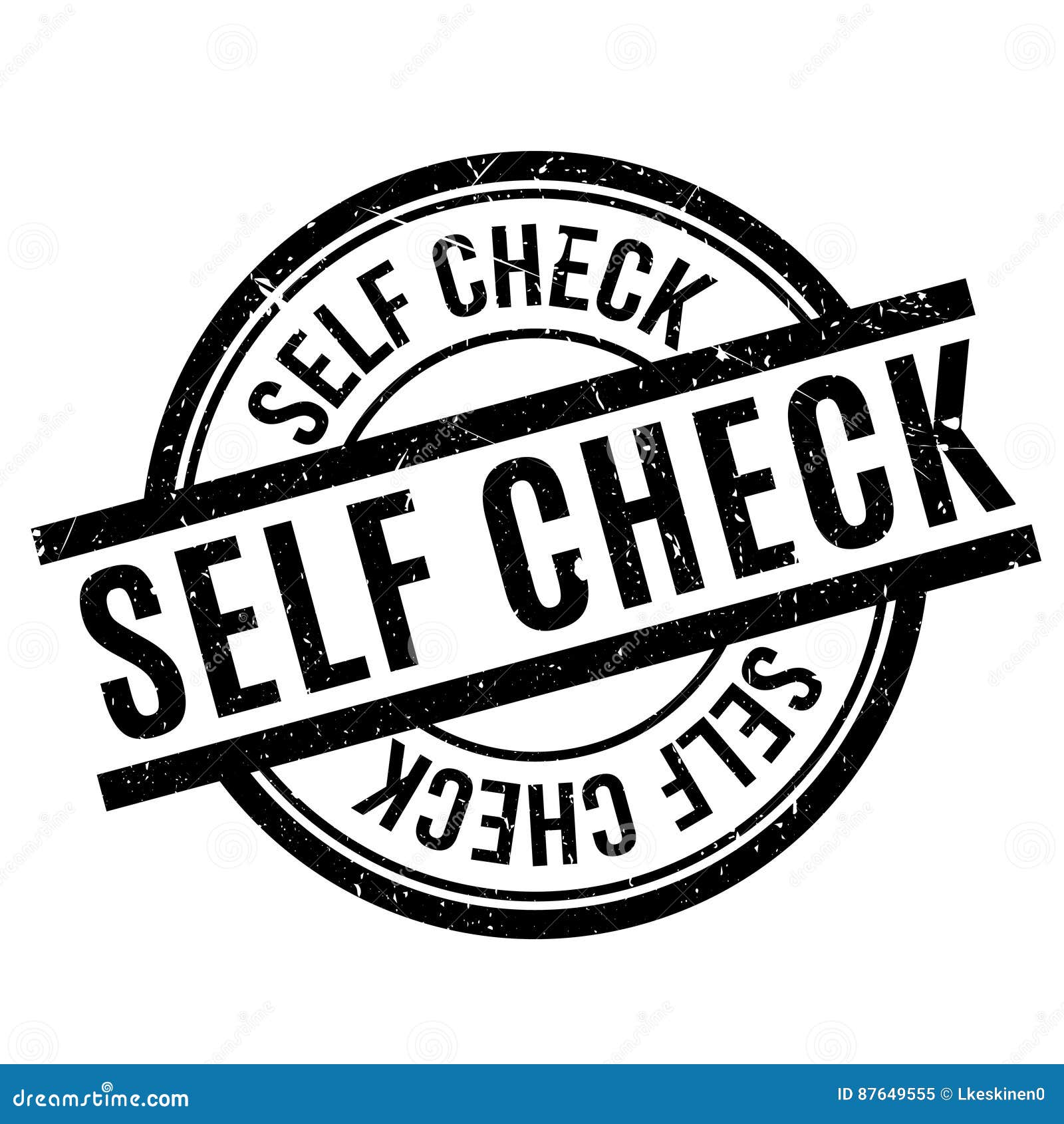 Self Check rubber stamp stock vector. Illustration of poll - 87649555