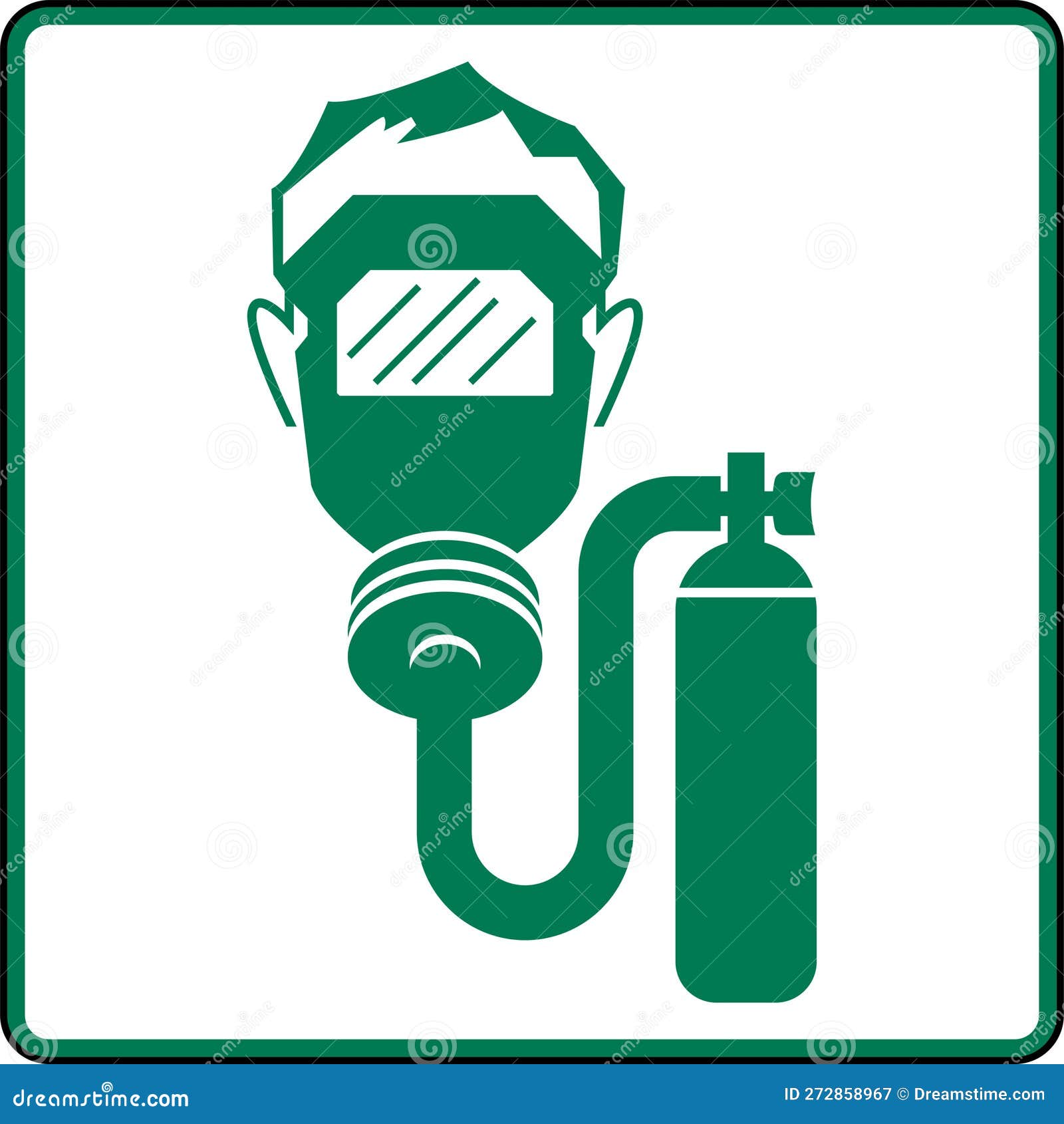 SelfContained Breathing Apparatus Sign Stock Vector Illustration of