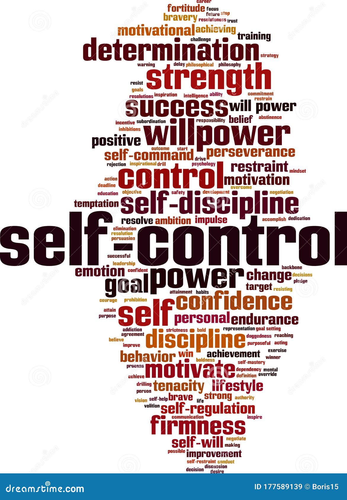 self-control word cloud