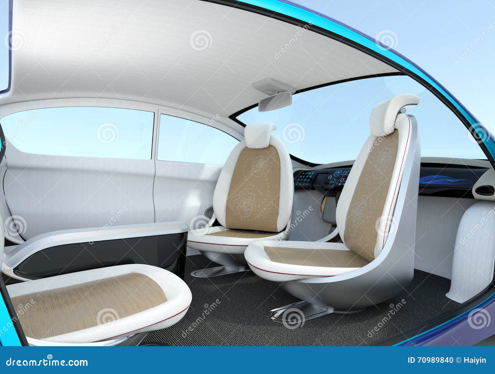 self-driving car interior concept