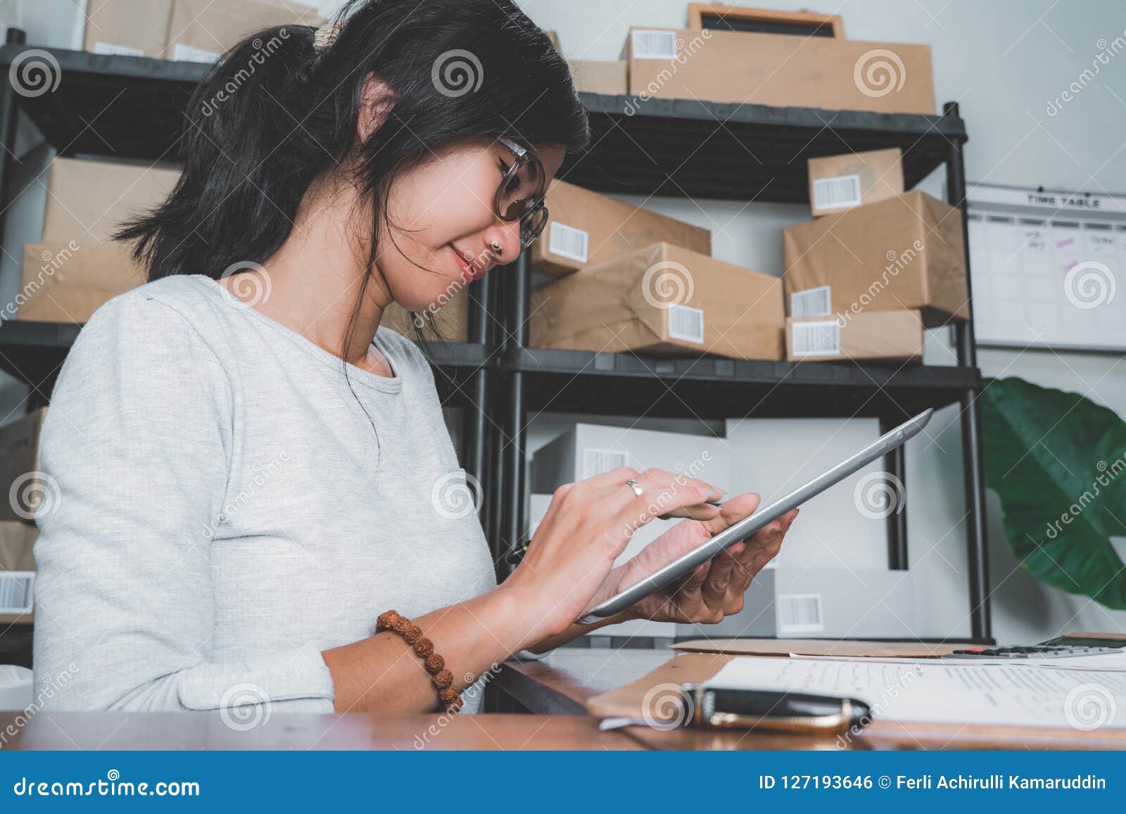 Self Employed Business Woman Stock Photo - Image of female ...