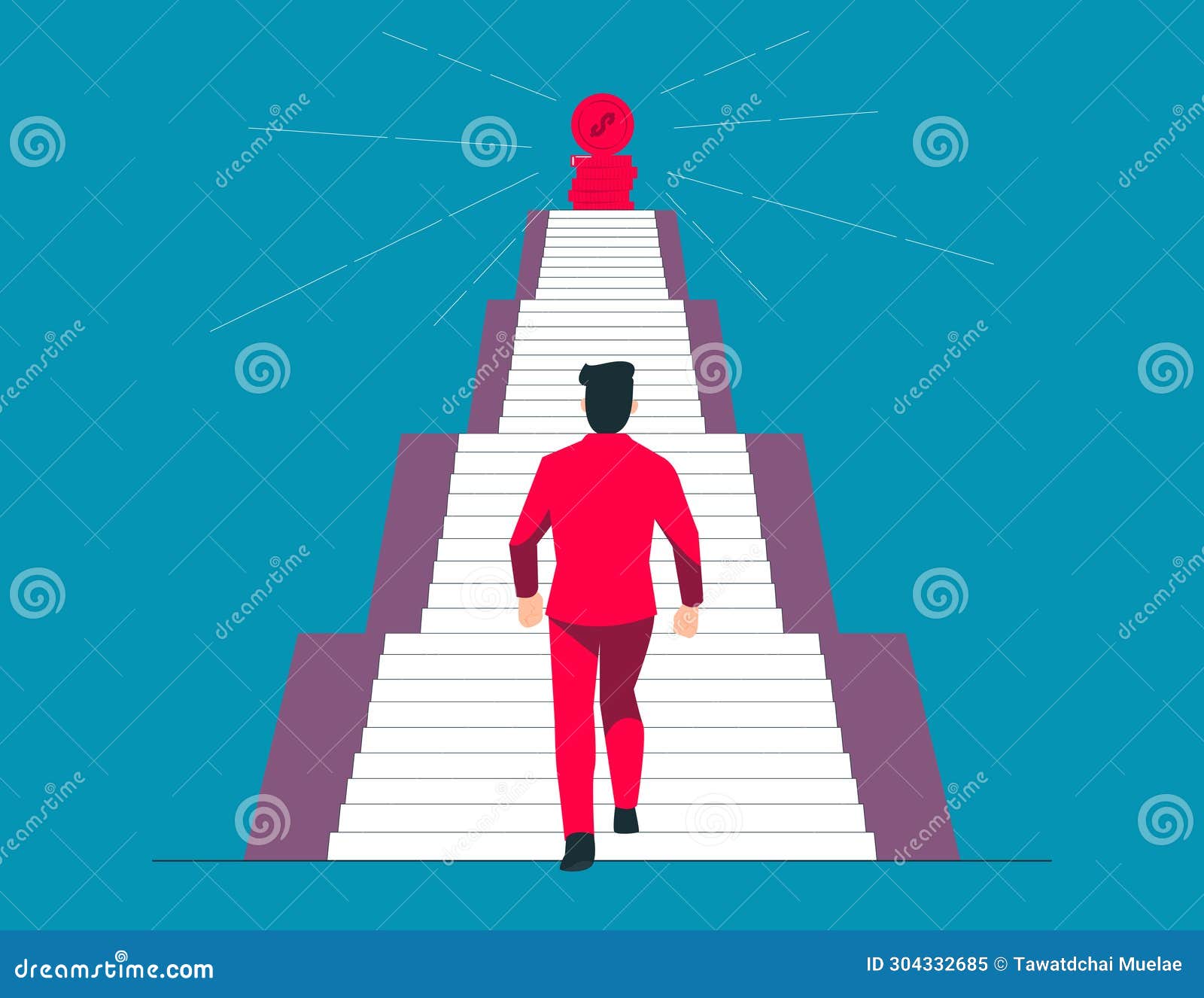 Self Growth and Personal Development Progress Stages. Business Goal