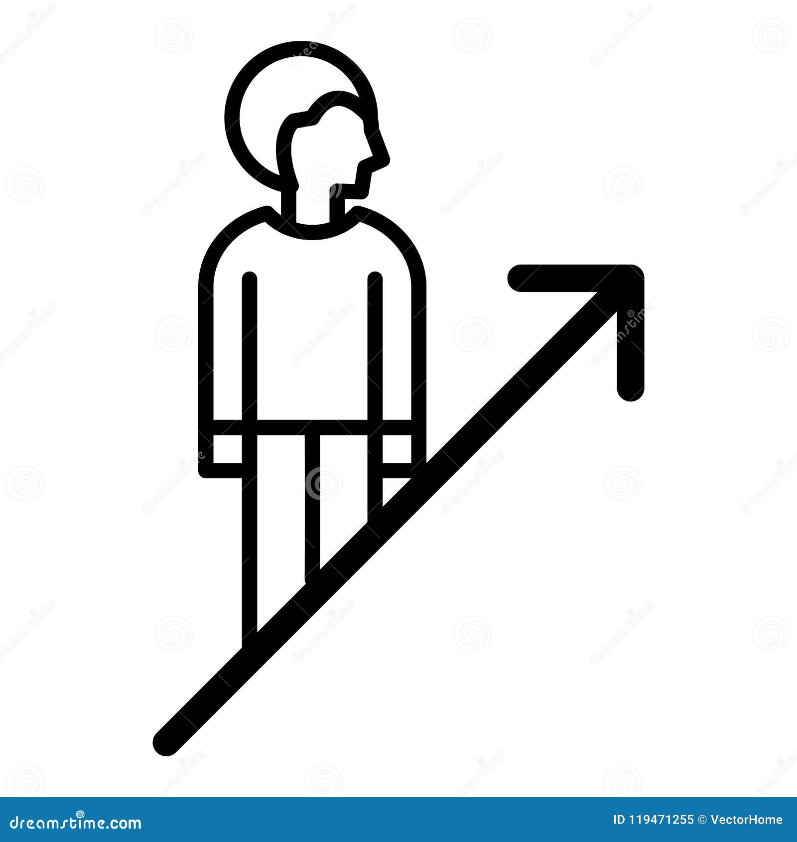self improvement icon stock vector illustration of potential