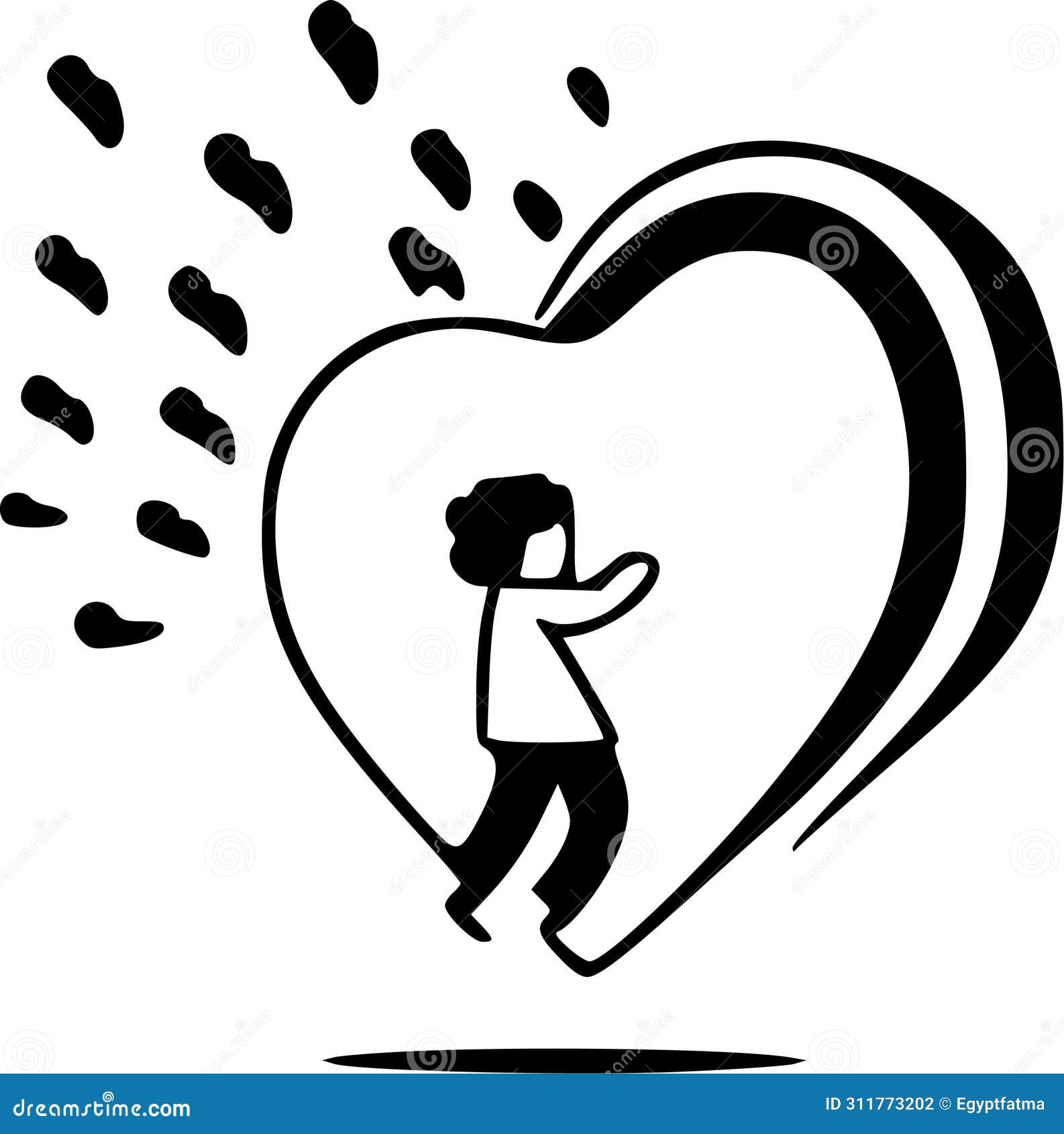 self-love - minimalist and simple silhouette -  