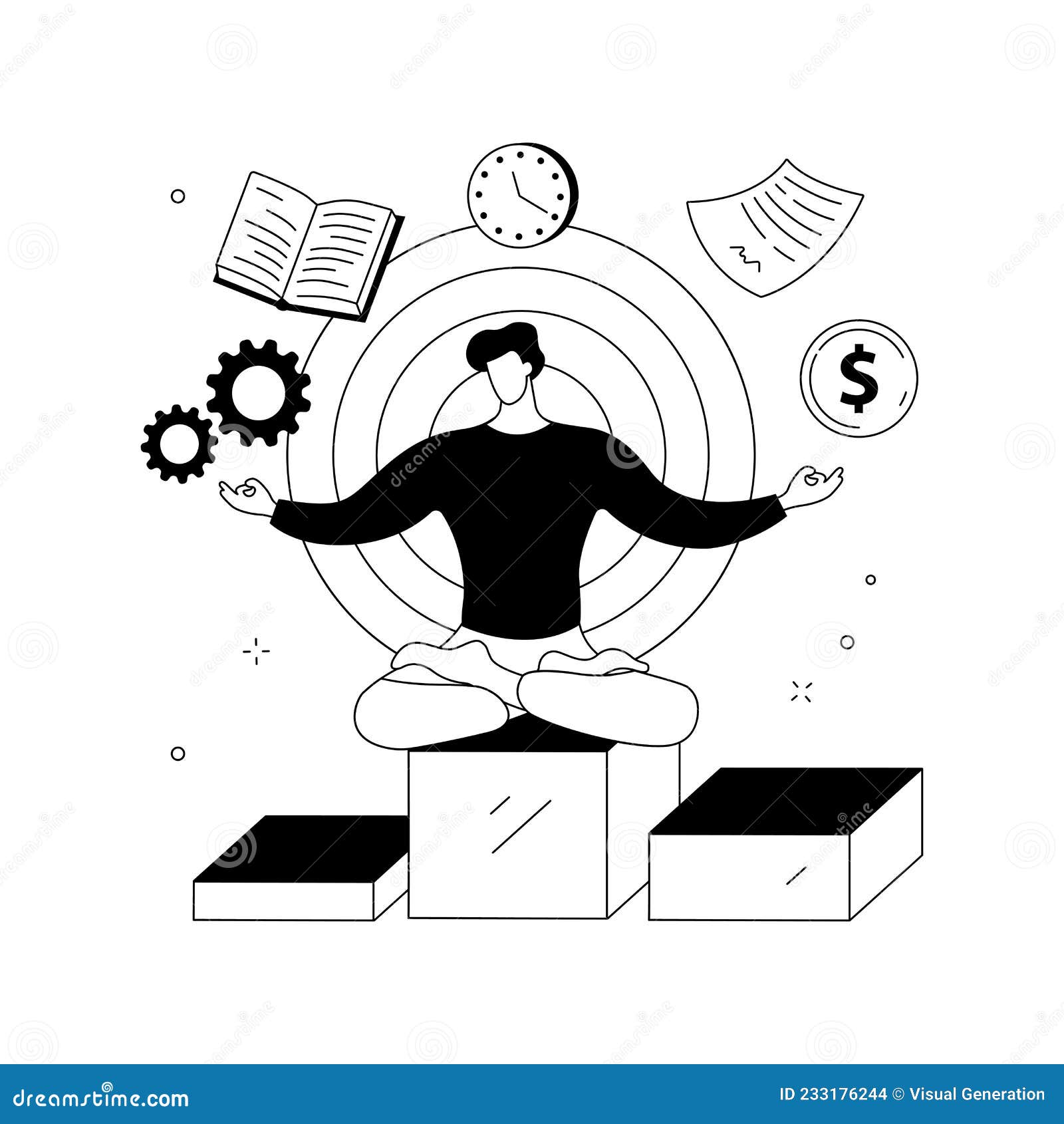 Monochromatic Awareness Ribbon Drawing Vector Illustration monochromatic-awareness-ribbon-drawing-vector-illustration