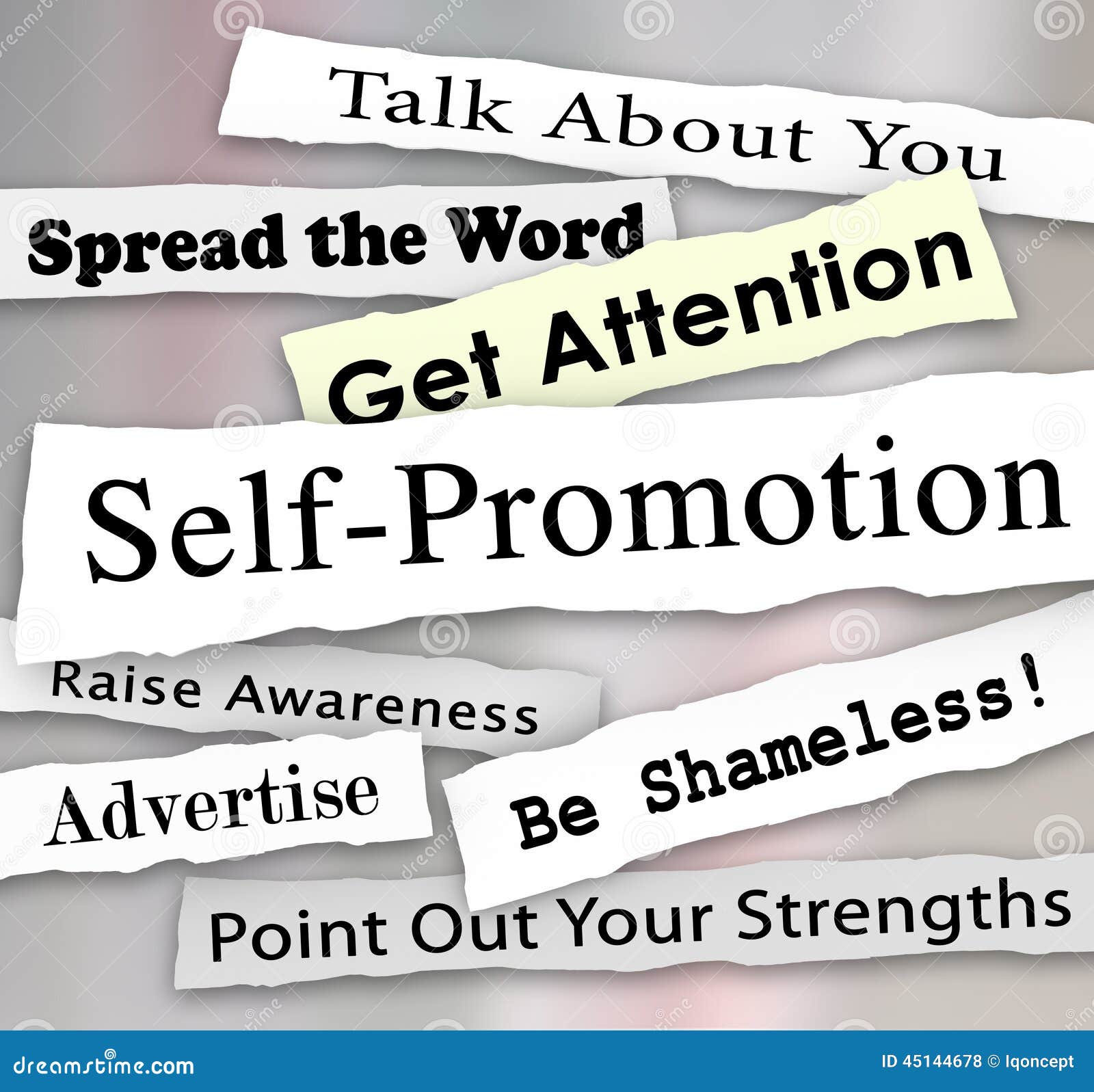 self-promotion headlines marketing publicity attention
