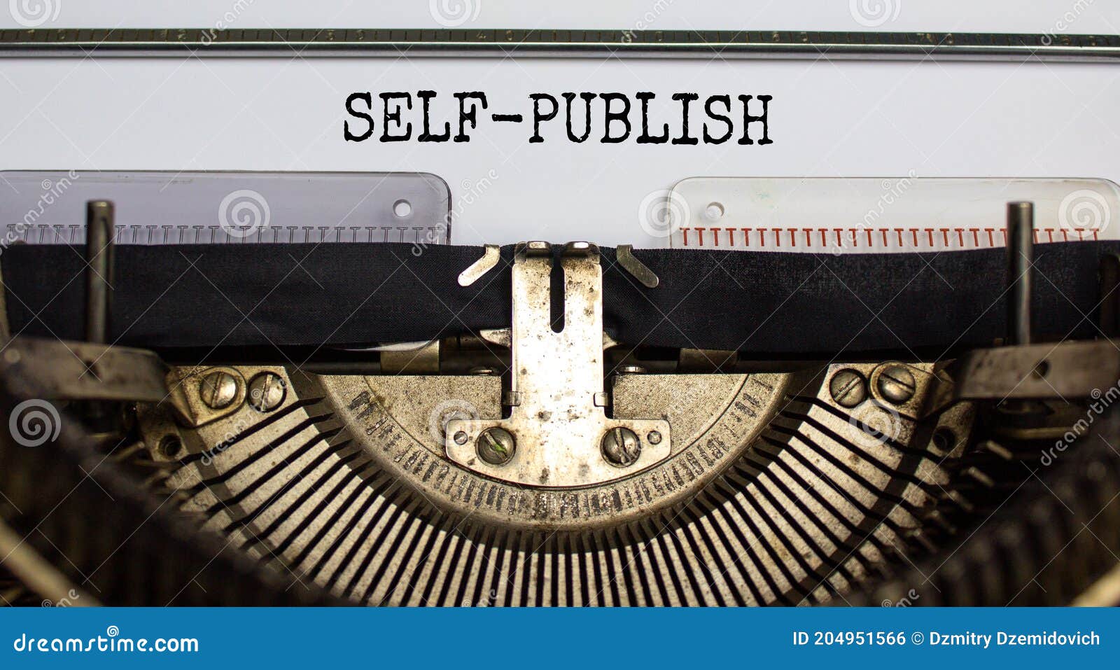 self-publish . words `self-publish` typed on retro typewriter. business and self-publish concept. beautiful background