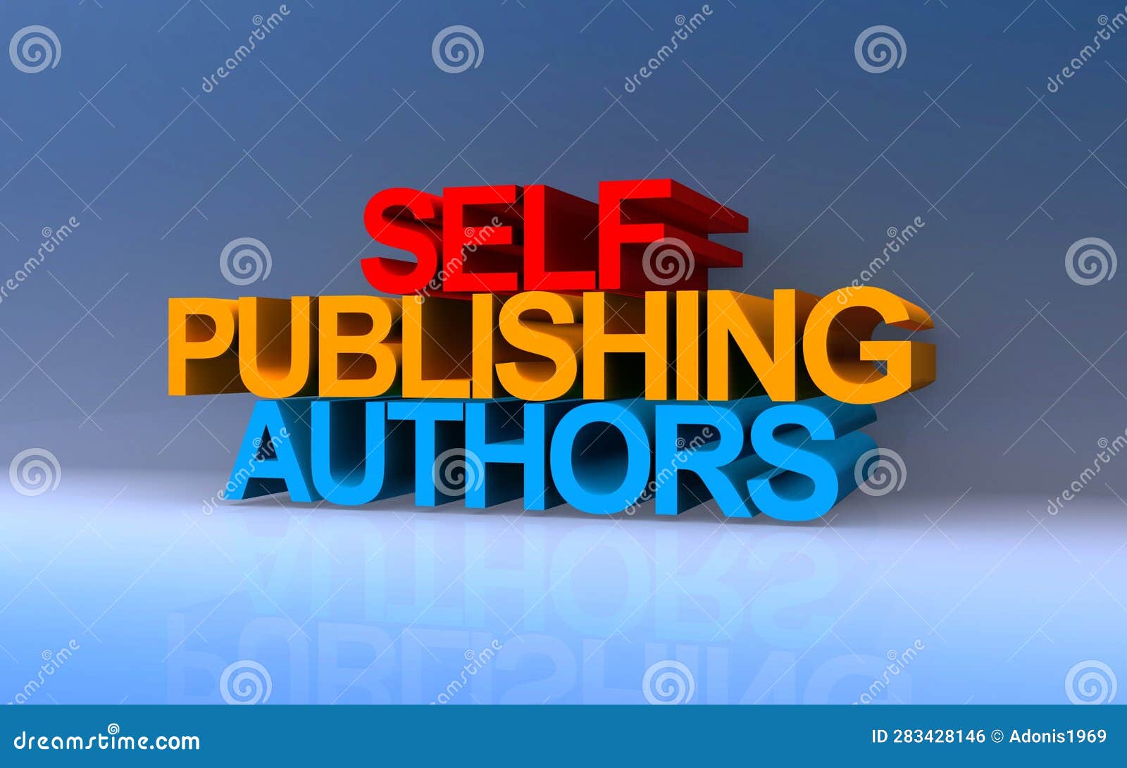 self publishing authors on blue