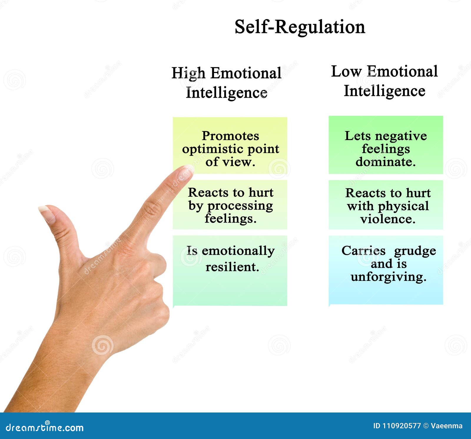 self-regulation of high and low eq