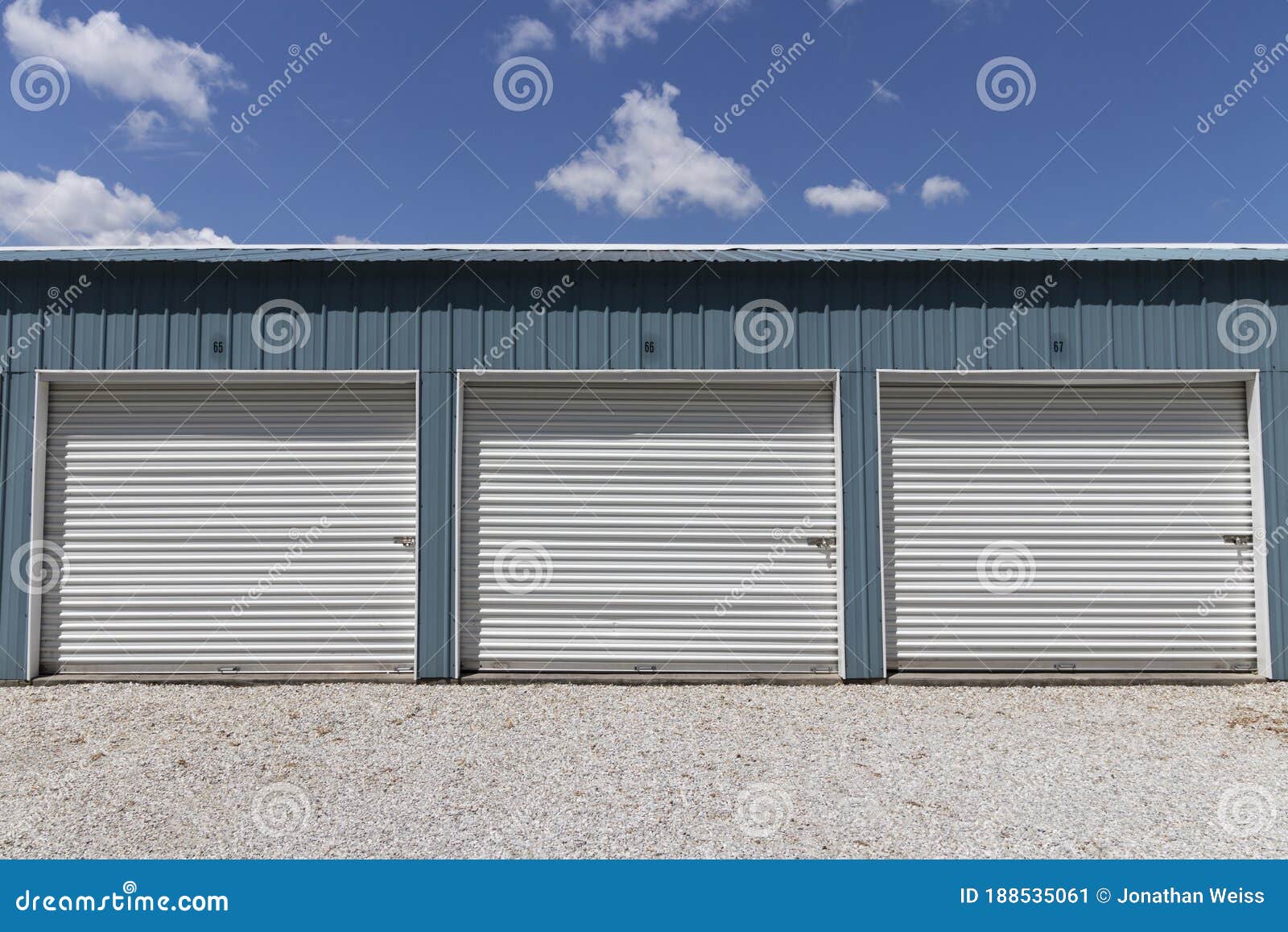 Self Storage and Mini Storage Garage Units Stock Image Image of