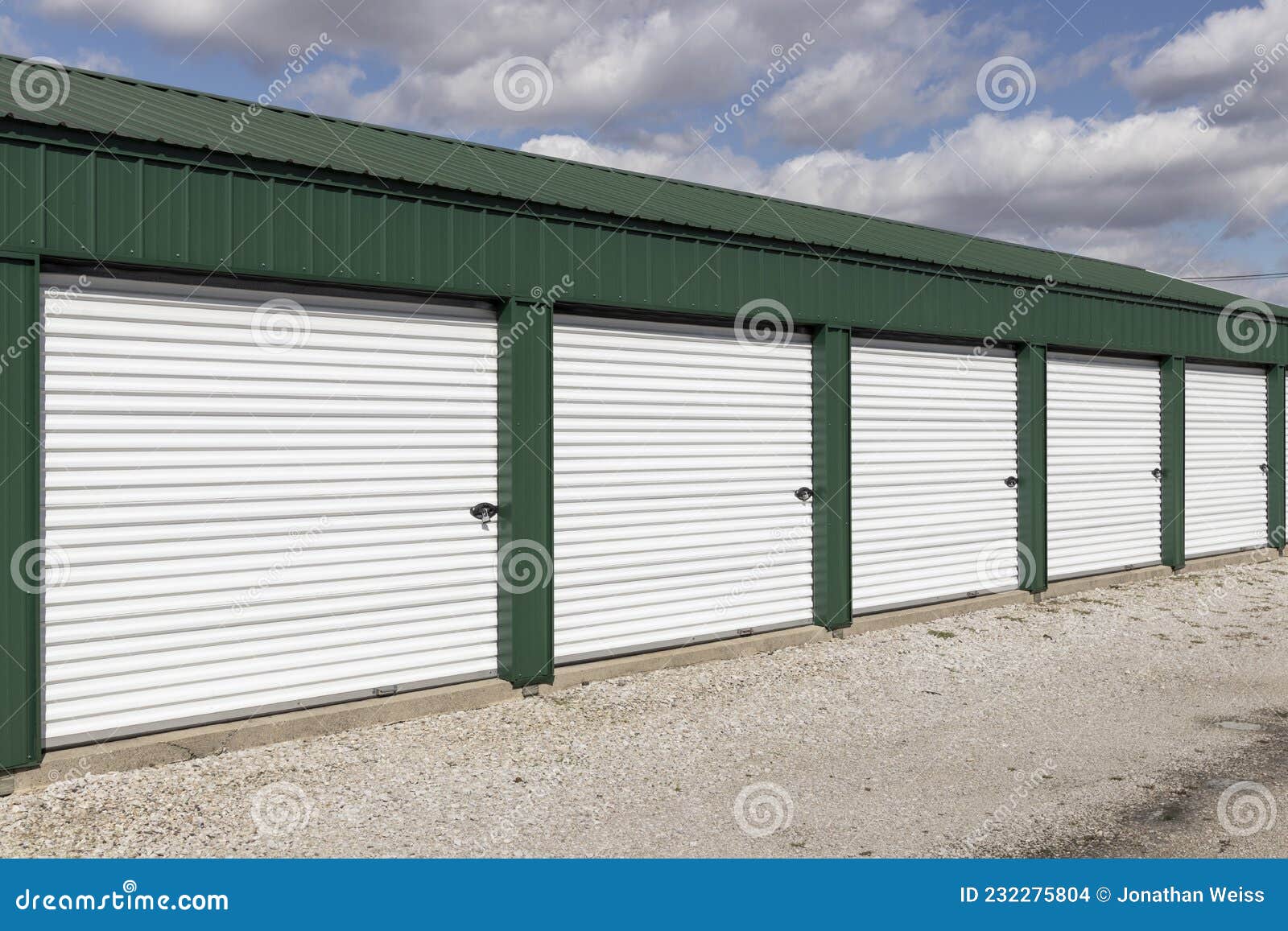 Self Storage and Mini Storage Garage Units Stock Photo Image of metal