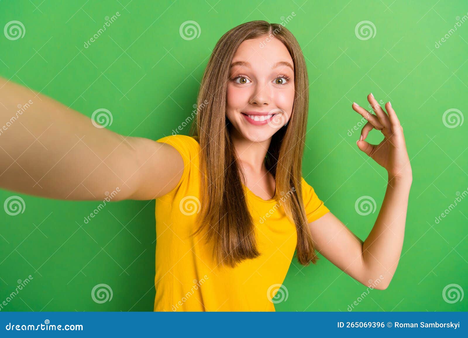 Selfie Closeup Photo Of Smiling Cute Teenager Showing Okey Sign Recommendation New Youtube