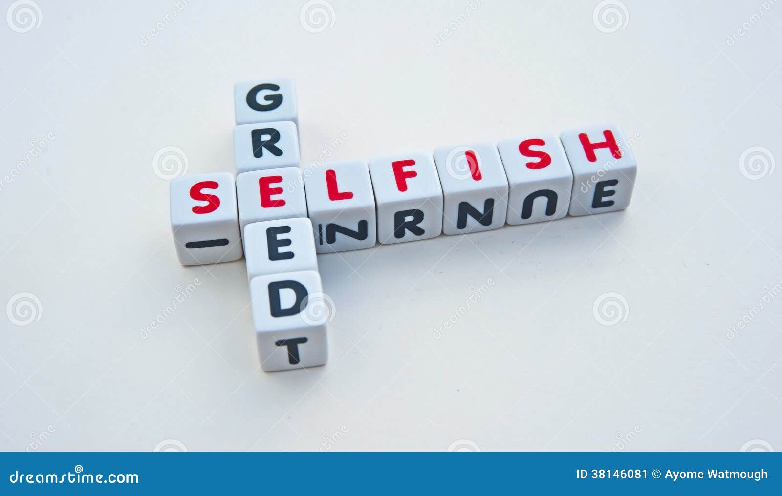 Selfish and greed stock image. Image of cubes, white - 38146081