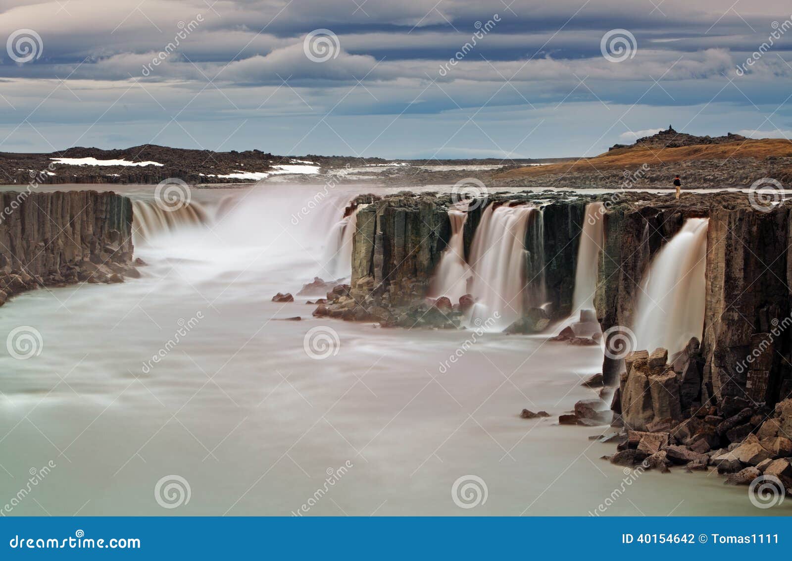 selfoss waterfall in vatnajokull national park, northeast iceland
