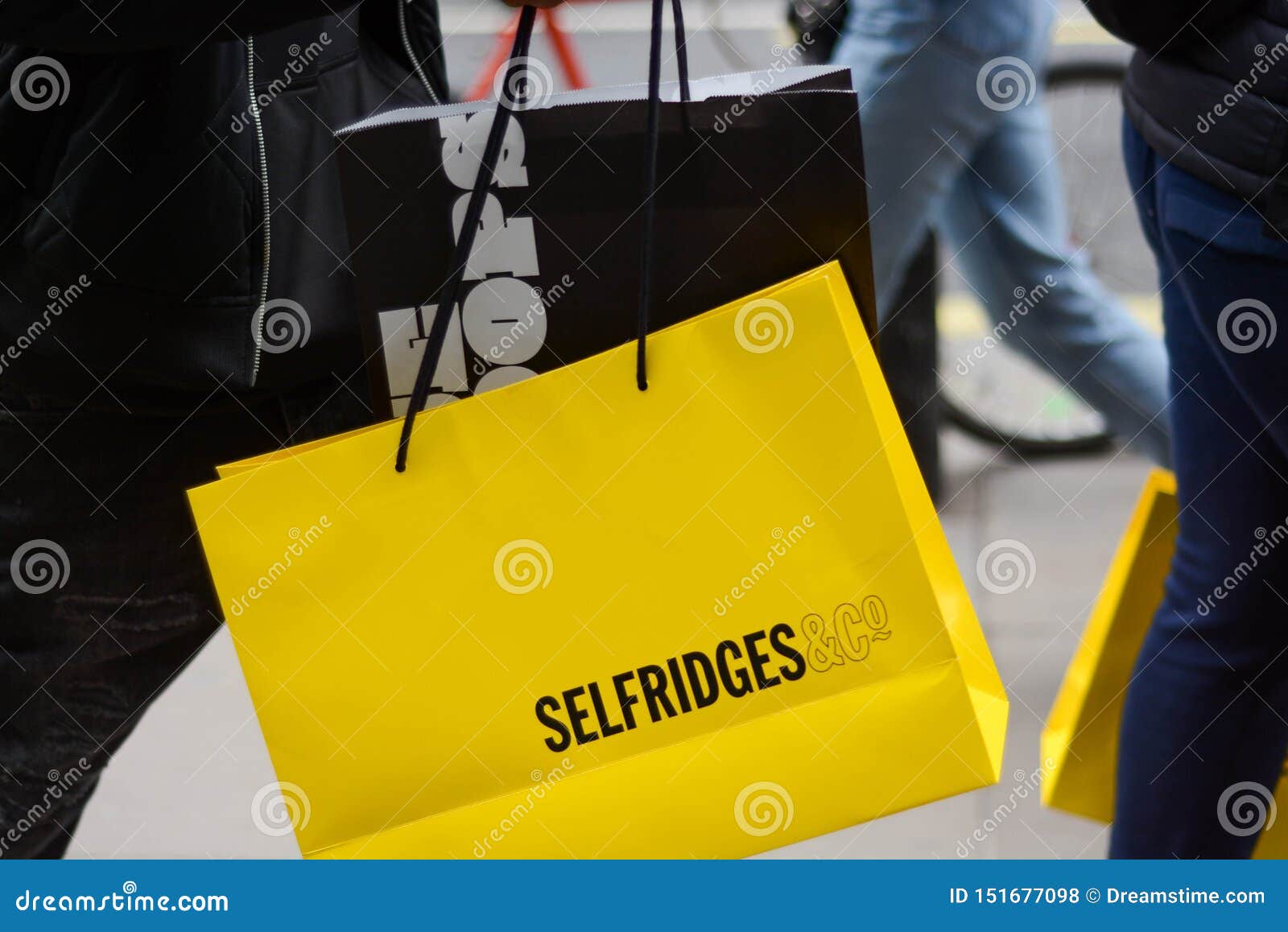 Selfridges bag close up editorial stock photo. Image of london - 151677098