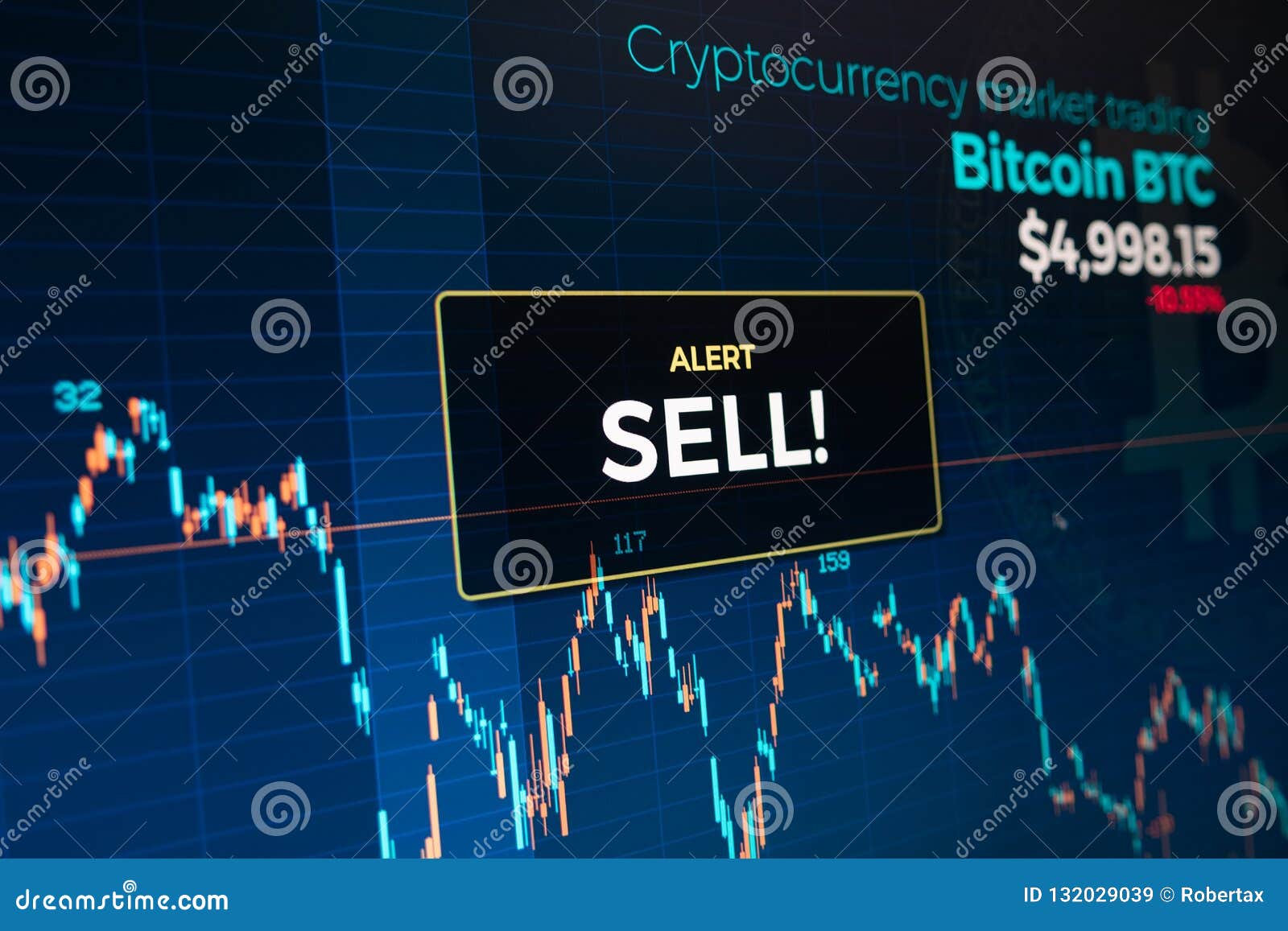 Sell Alert on Bitcoin Cryptocurrency Graph Chart Screen Stock Image - Image  of diagram, concepts: 132029039