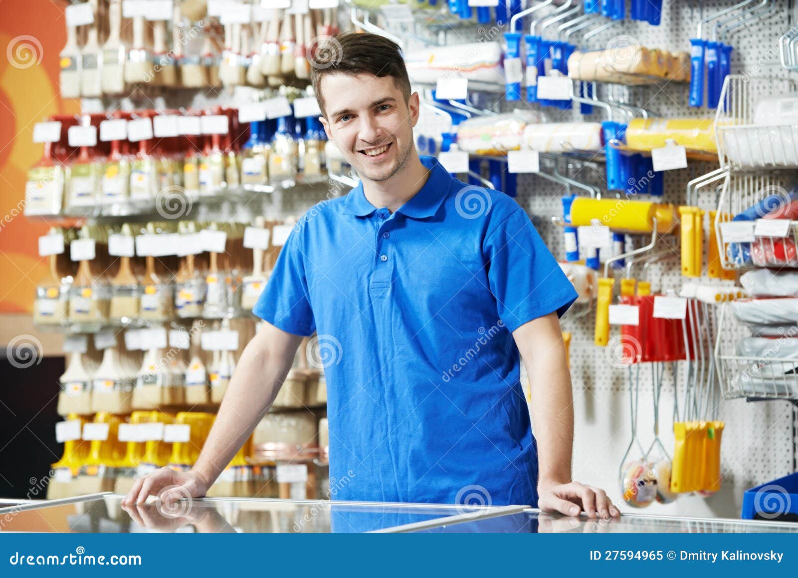 seller at home improvement store