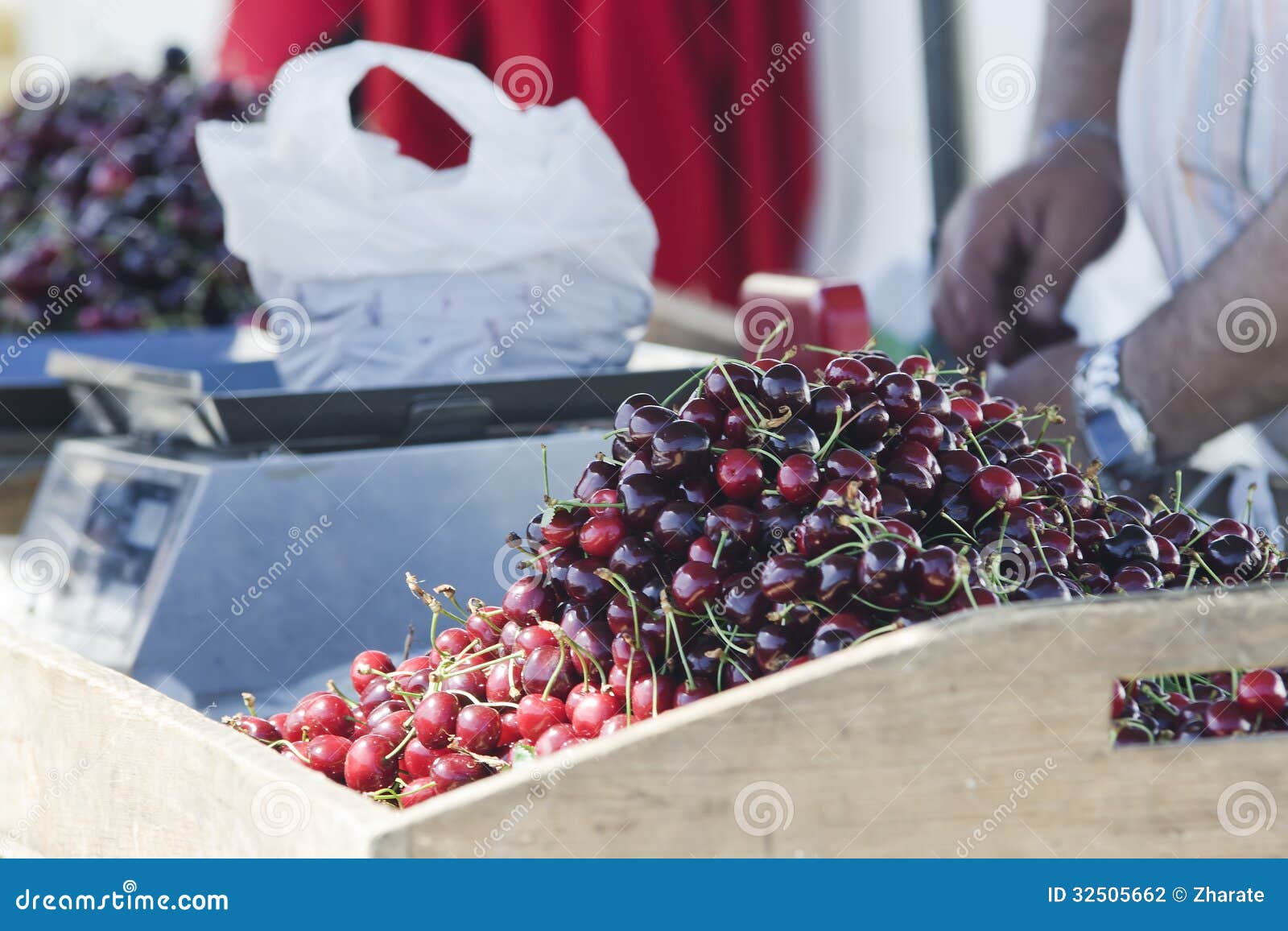Selling cherries stock photo. Image of selling, eating 32505662