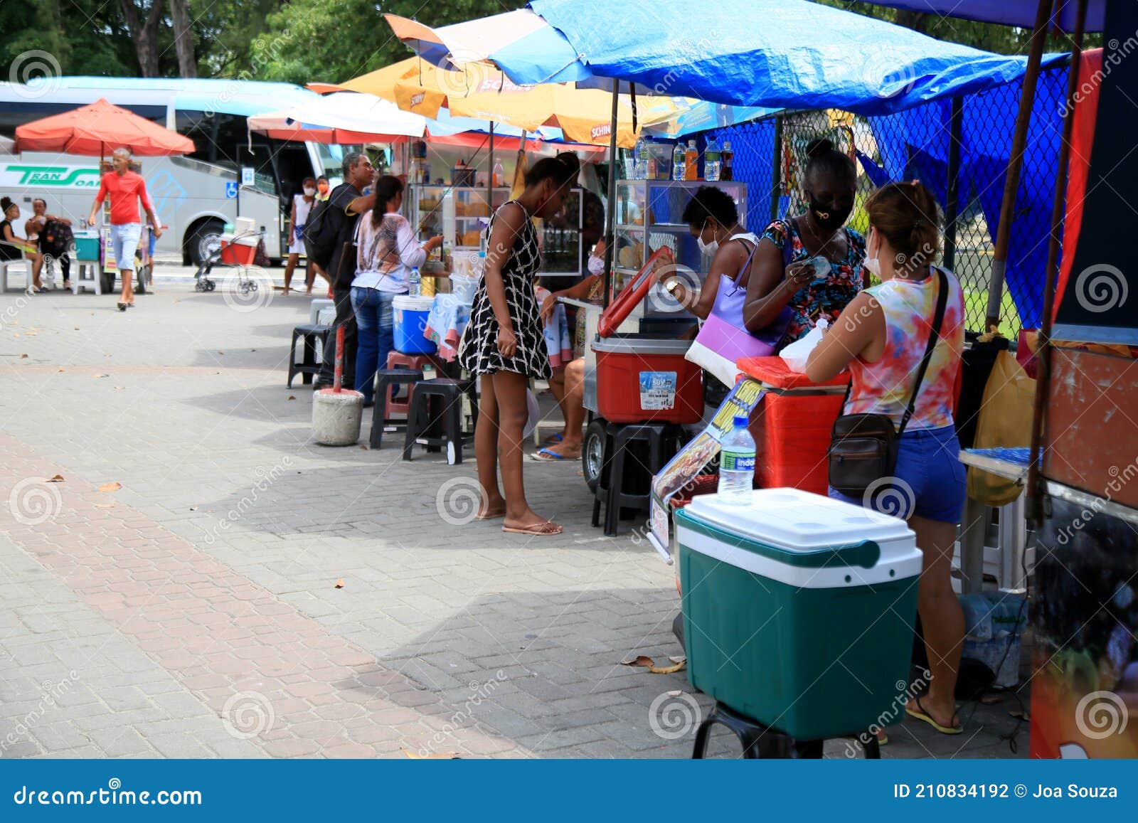 Selling food on the street editorial photography. Image of chewy
