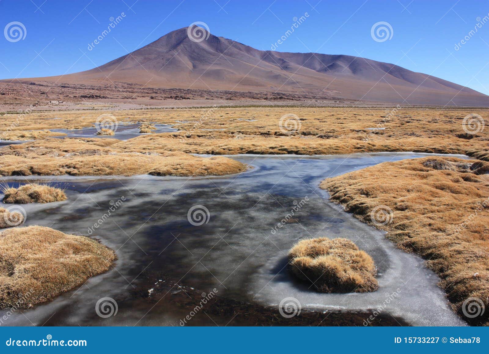 semi frozen lakes in eduardo avaroa reserve