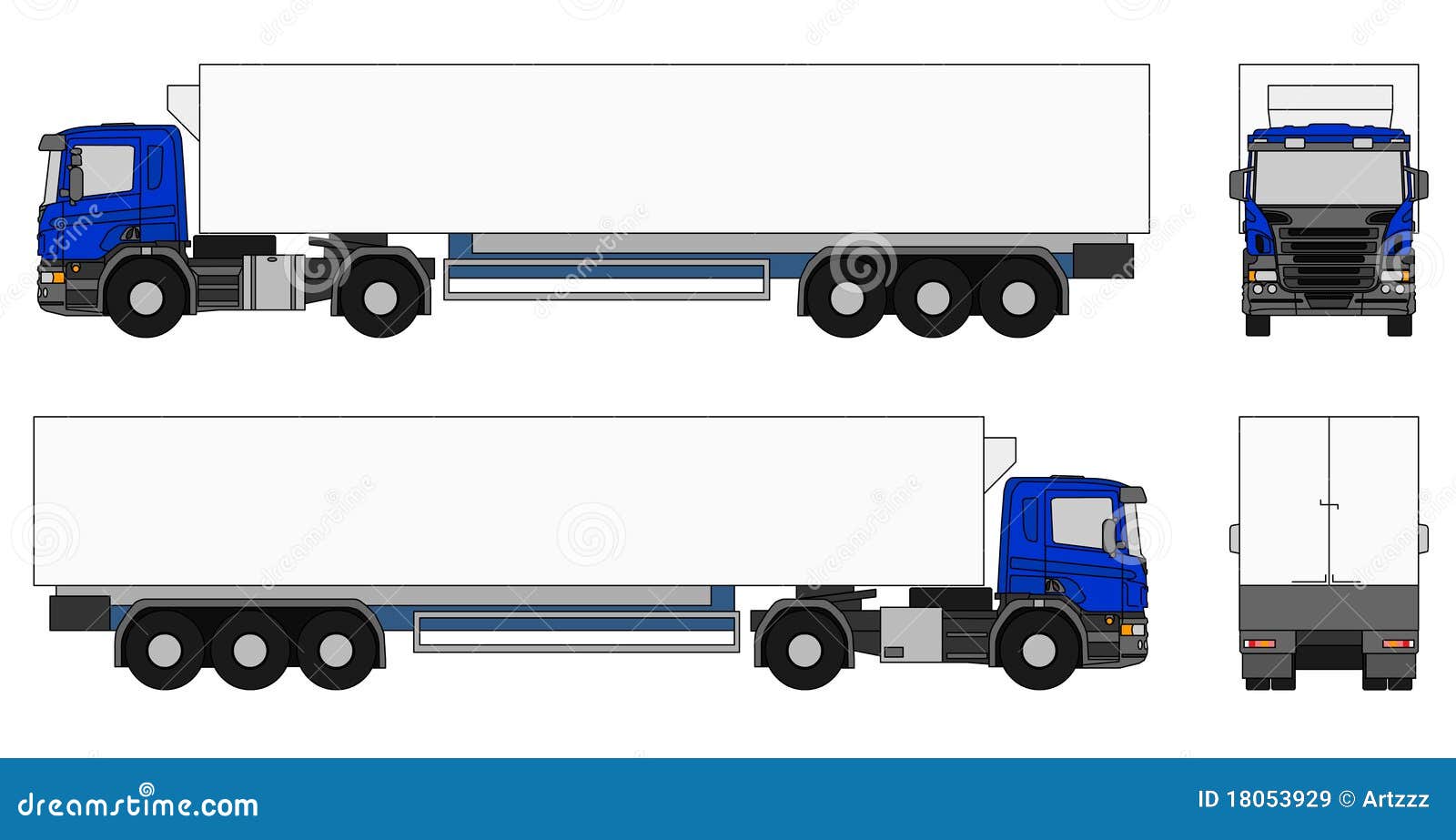 Semitrailer Truck Royalty Free Stock Images  Image: 18053929