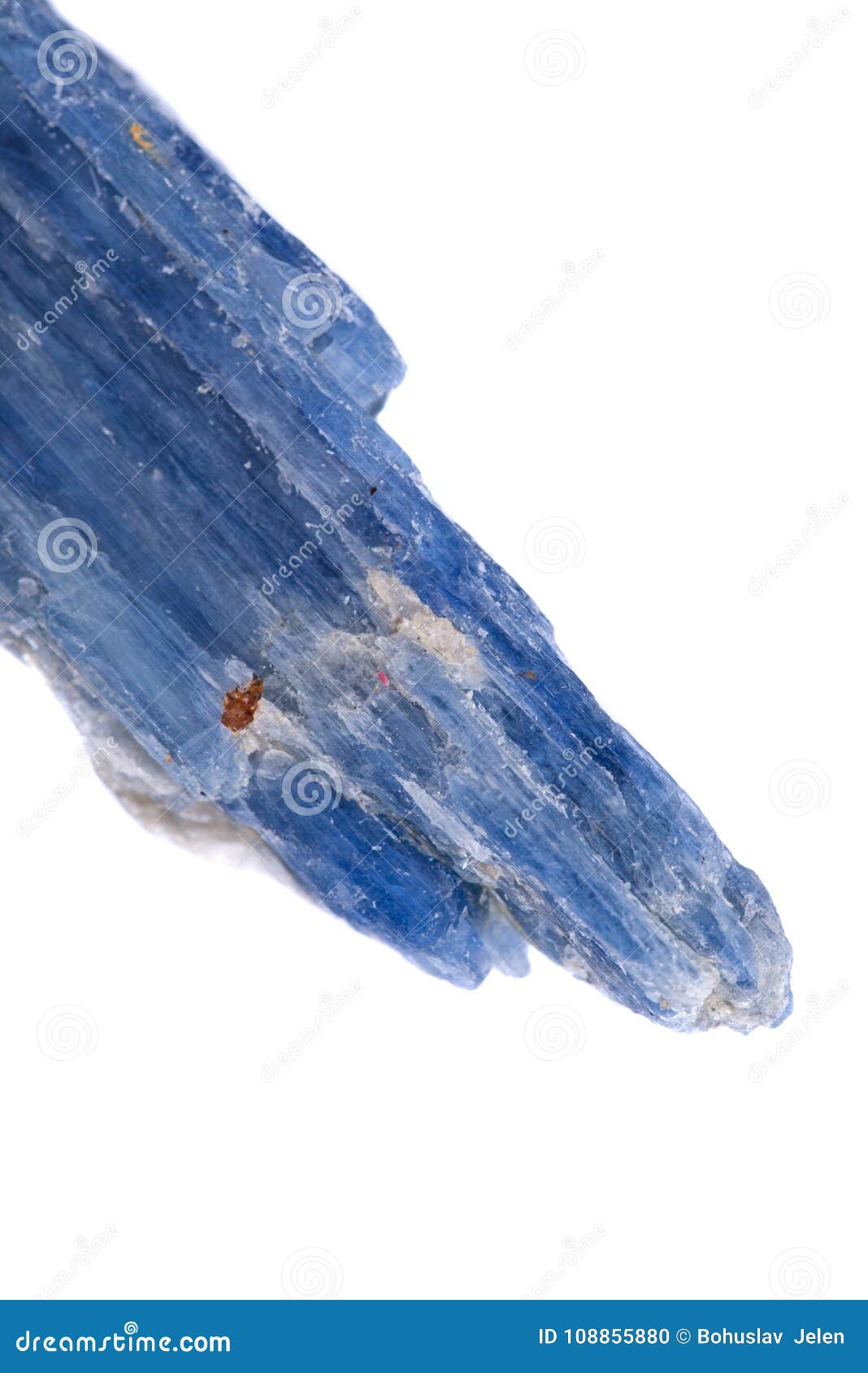 Semi-translucent Gem Quality Blue Kyanite Blade from Brazil Stock Photo ...