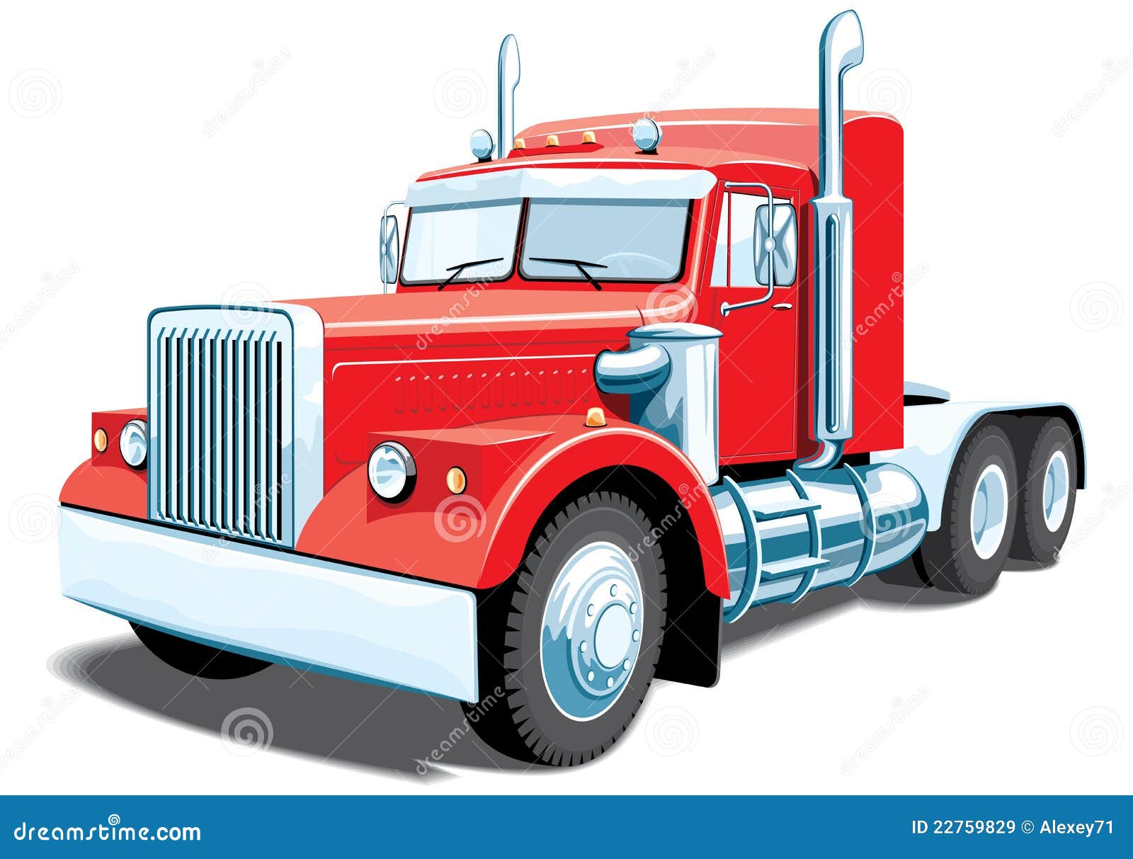 Semi truck stock vector. Illustration of supply, image  22759829