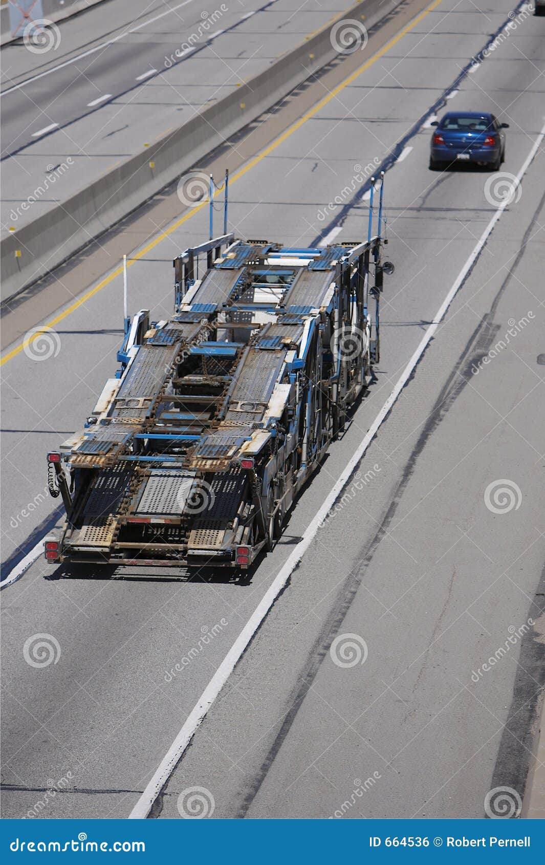 Semi Truck Car Carrier stock photo. Image of semi, dealership 664536